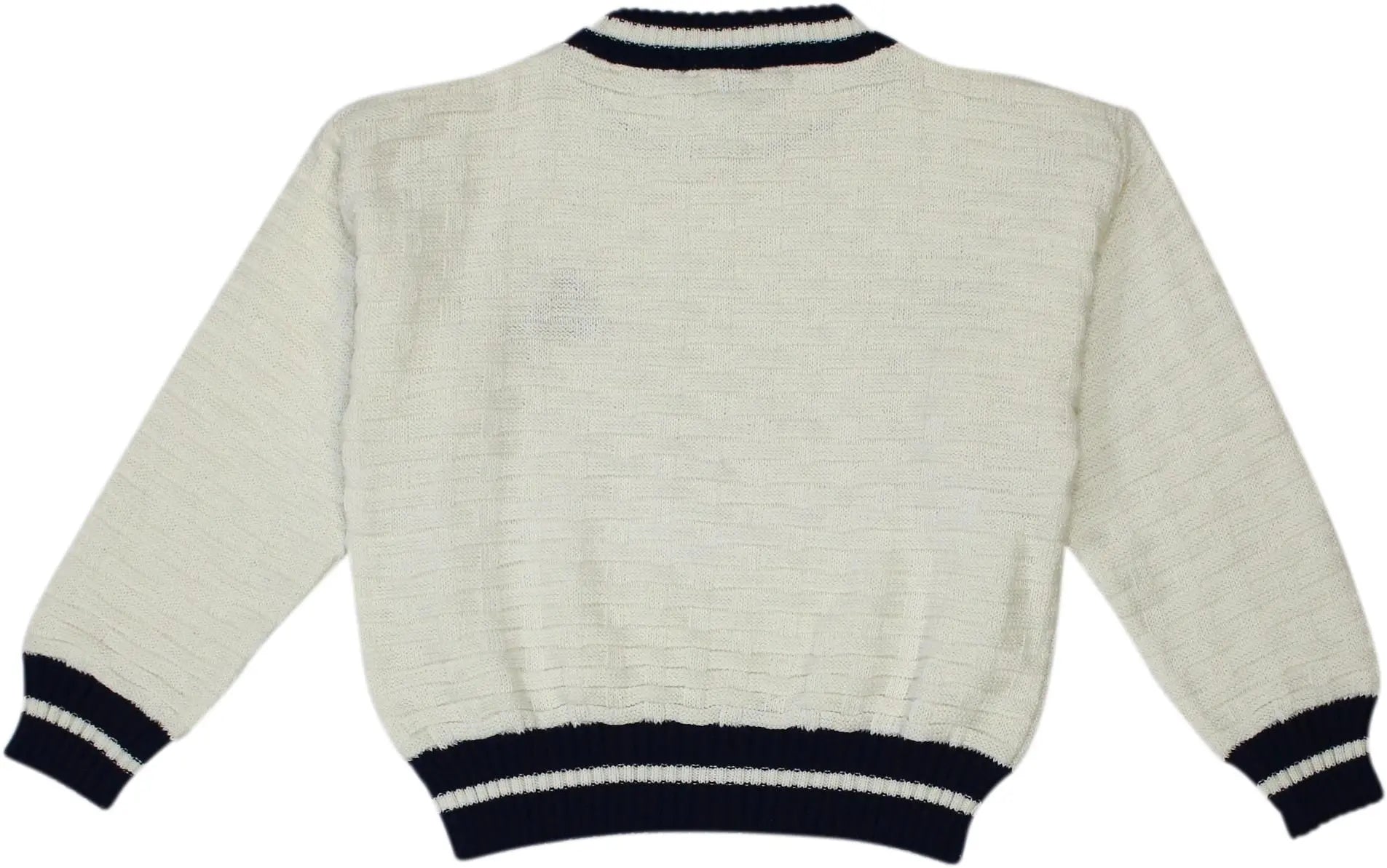 Hot Ice - White Sweater- ThriftTale.com - Vintage and second handclothing
