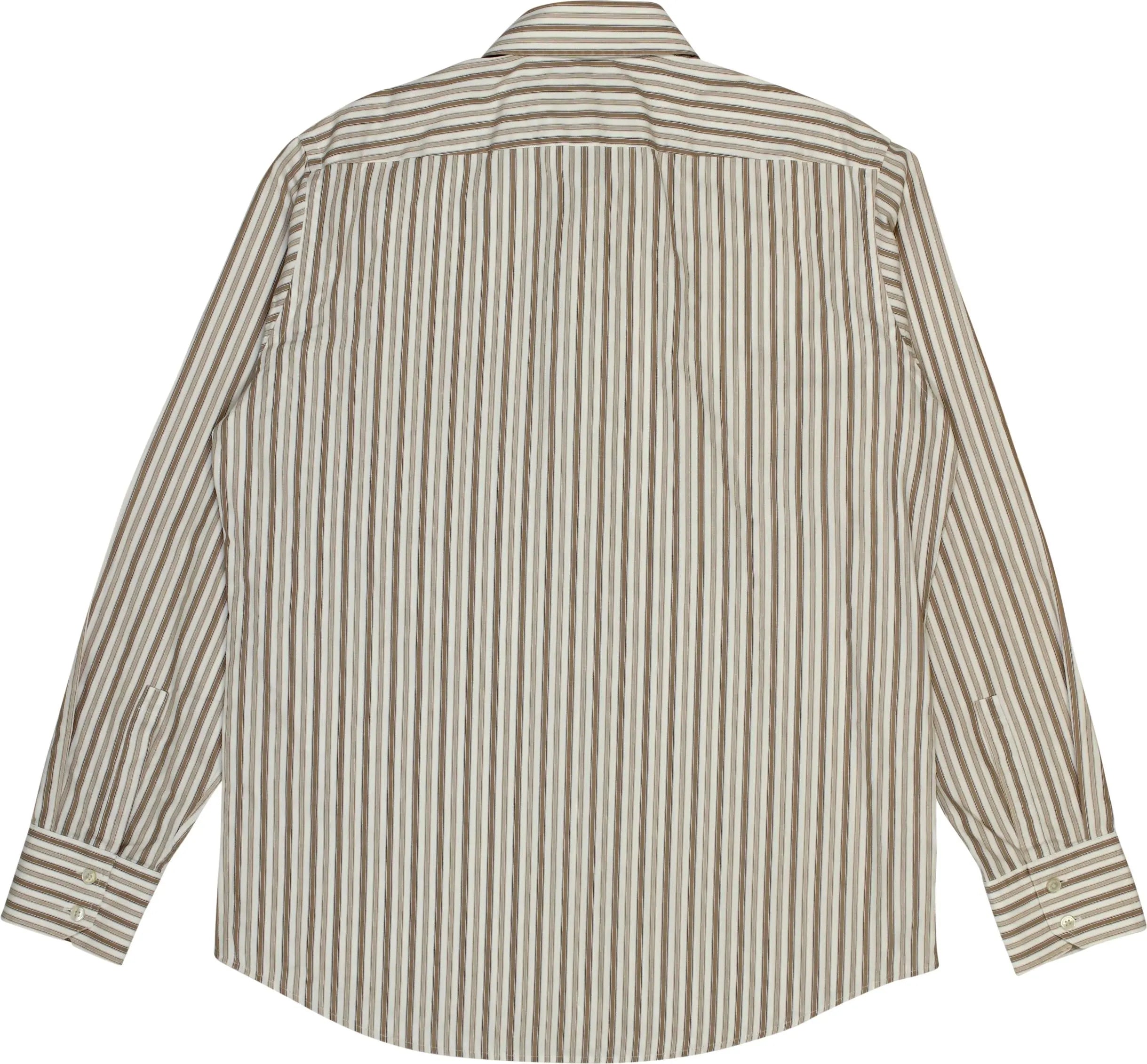 Hugo Boss - Beige Striped Shirt by Hugo Boss- ThriftTale.com - Vintage and second handclothing