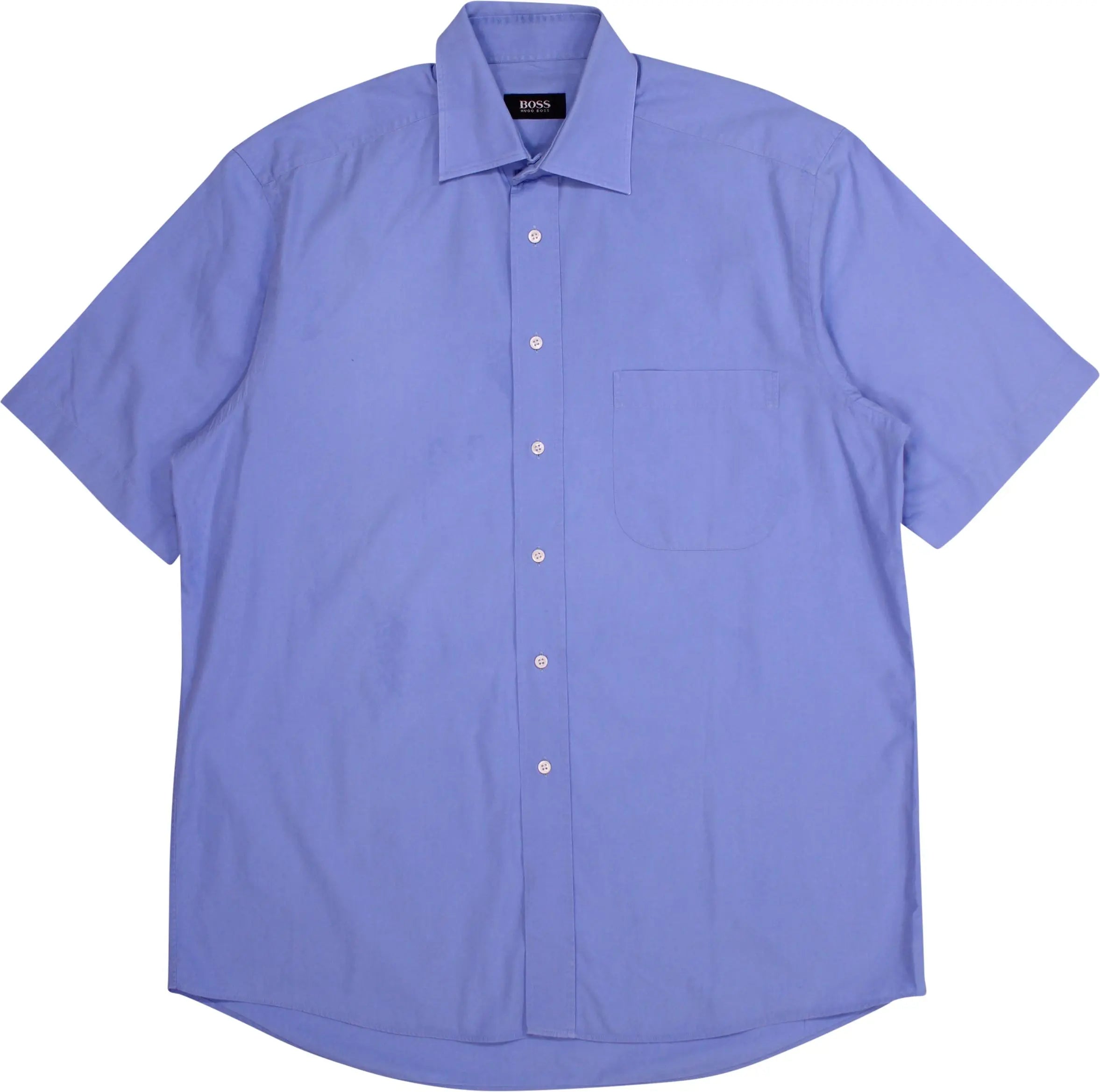 Hugo Boss - Blue Short Sleeve Shirt by Hugo Boss- ThriftTale.com - Vintage and second handclothing