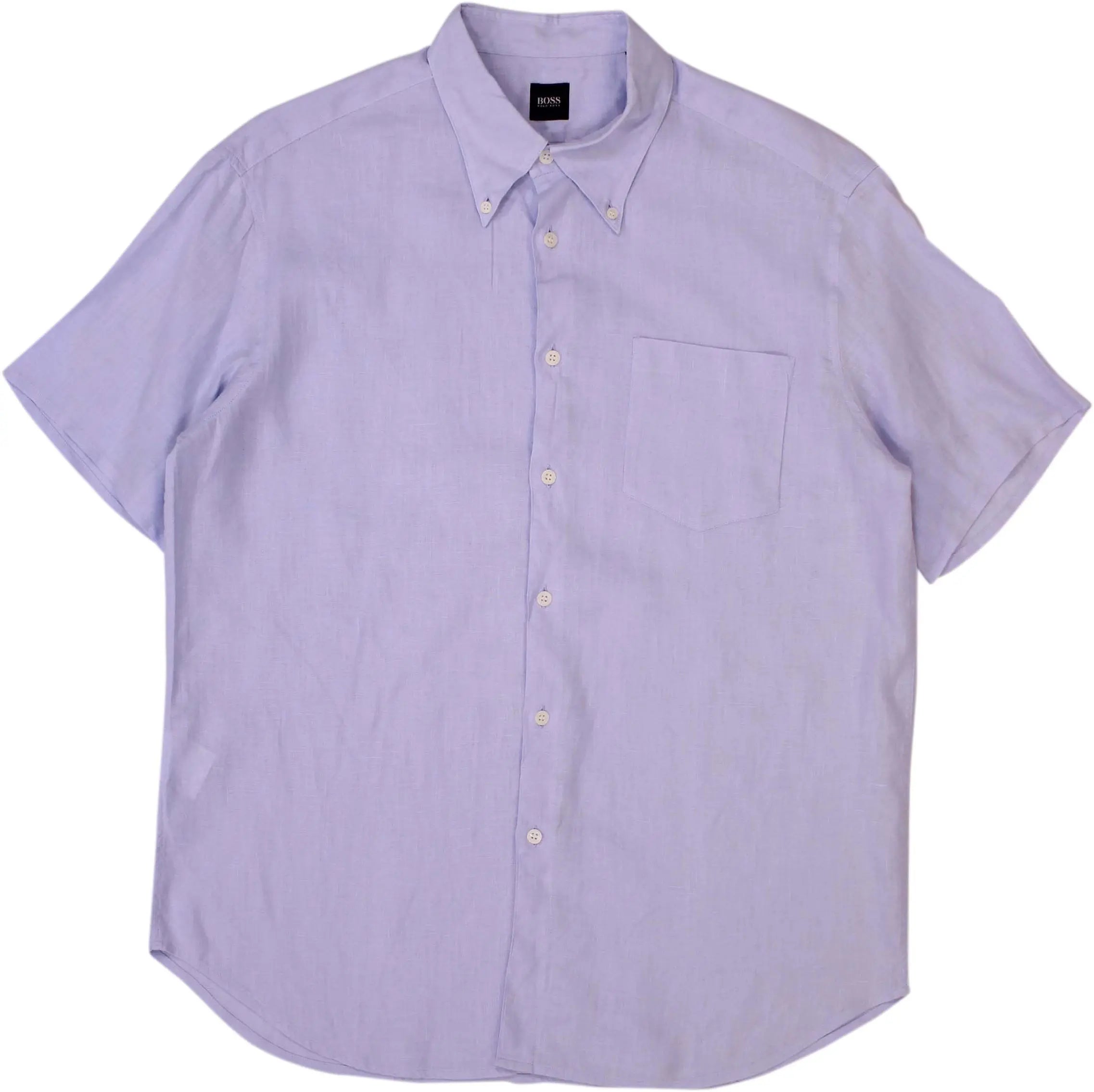 Hugo Boss - Linen Short Sleeve Shirt by Hugo Boss- ThriftTale.com - Vintage and second handclothing