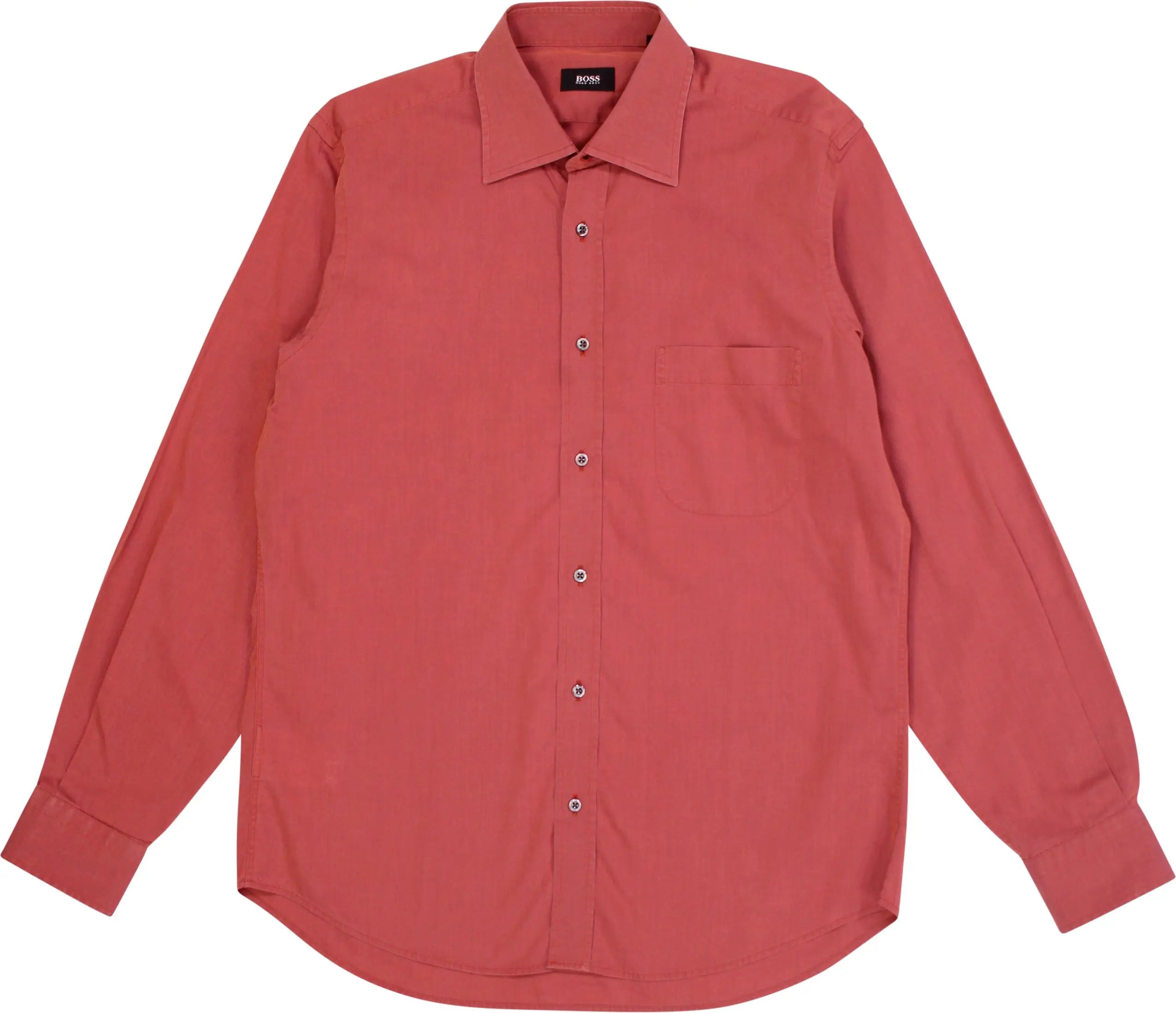 Hugo Boss - Red Long Sleeve Shirt by Hugo Boss- ThriftTale.com - Vintage and second handclothing