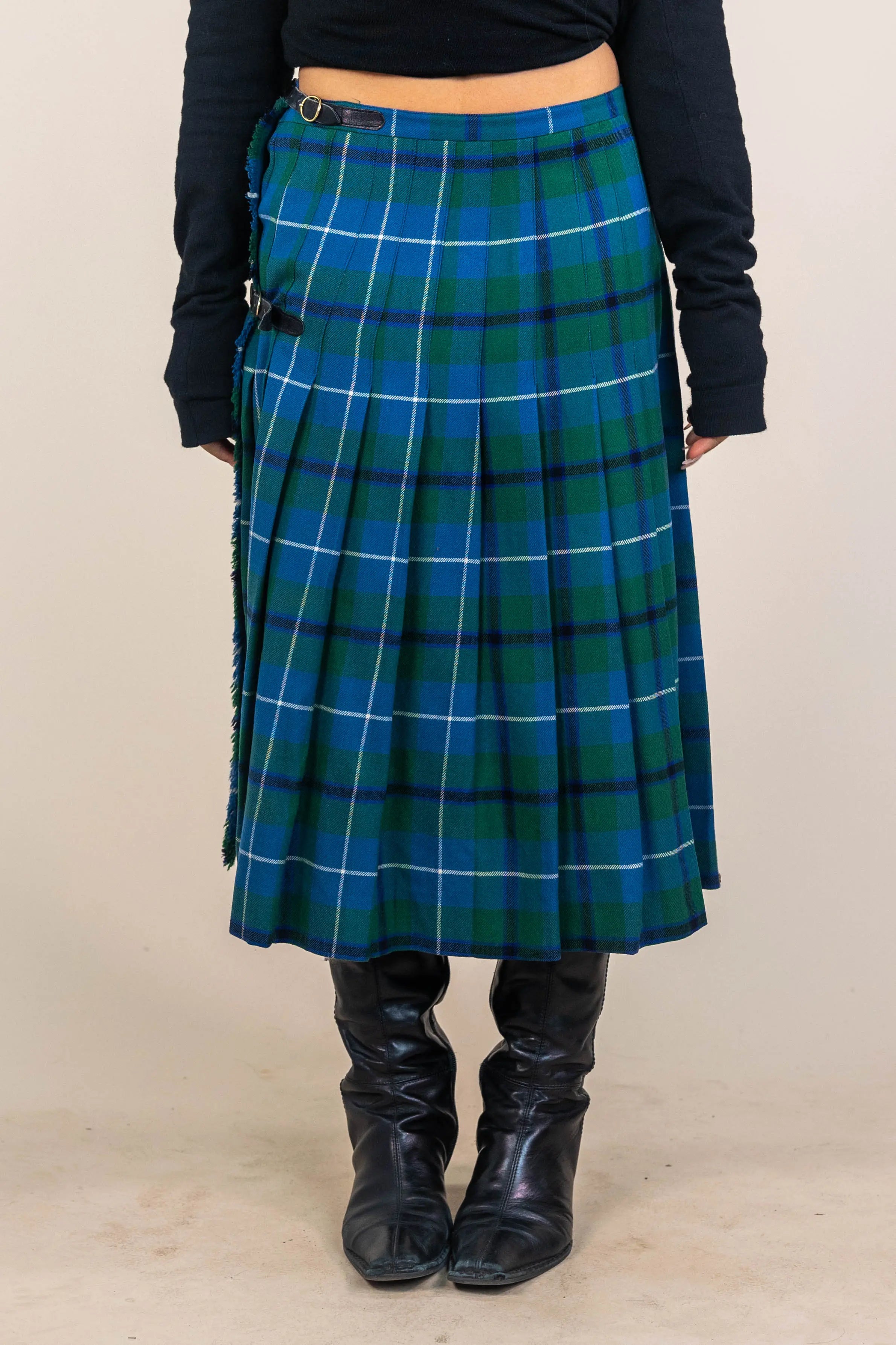 Vintage 90s Wool Tartan Skirt ThriftTale