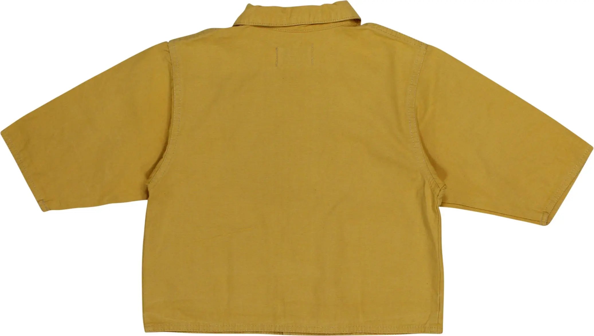 IKKS - Yellow Short Sleeve Shirt- ThriftTale.com - Vintage and second handclothing