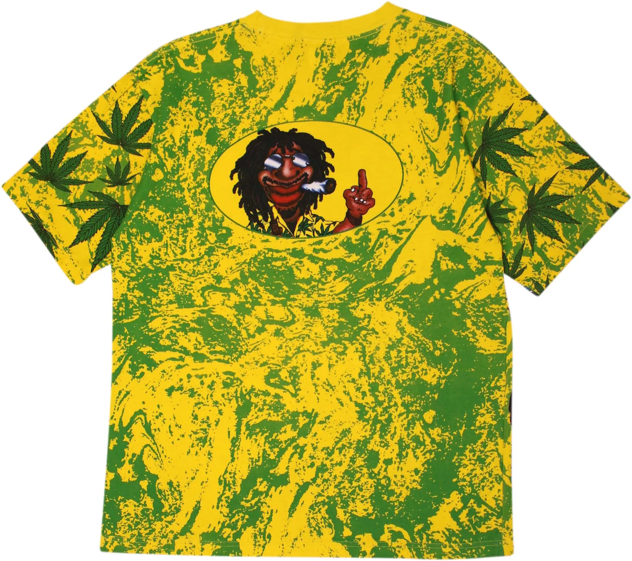 Ice Blue - Rasta T-shirt- ThriftTale.com - Vintage and second handclothing