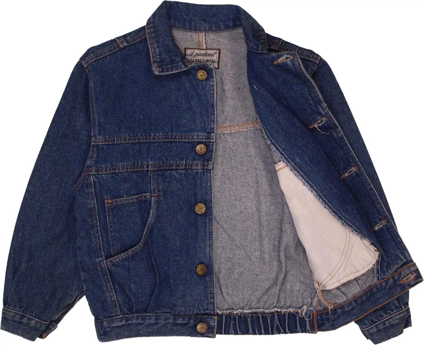 Il Piedone - Blue Denim Jacket- ThriftTale.com - Vintage and second handclothing