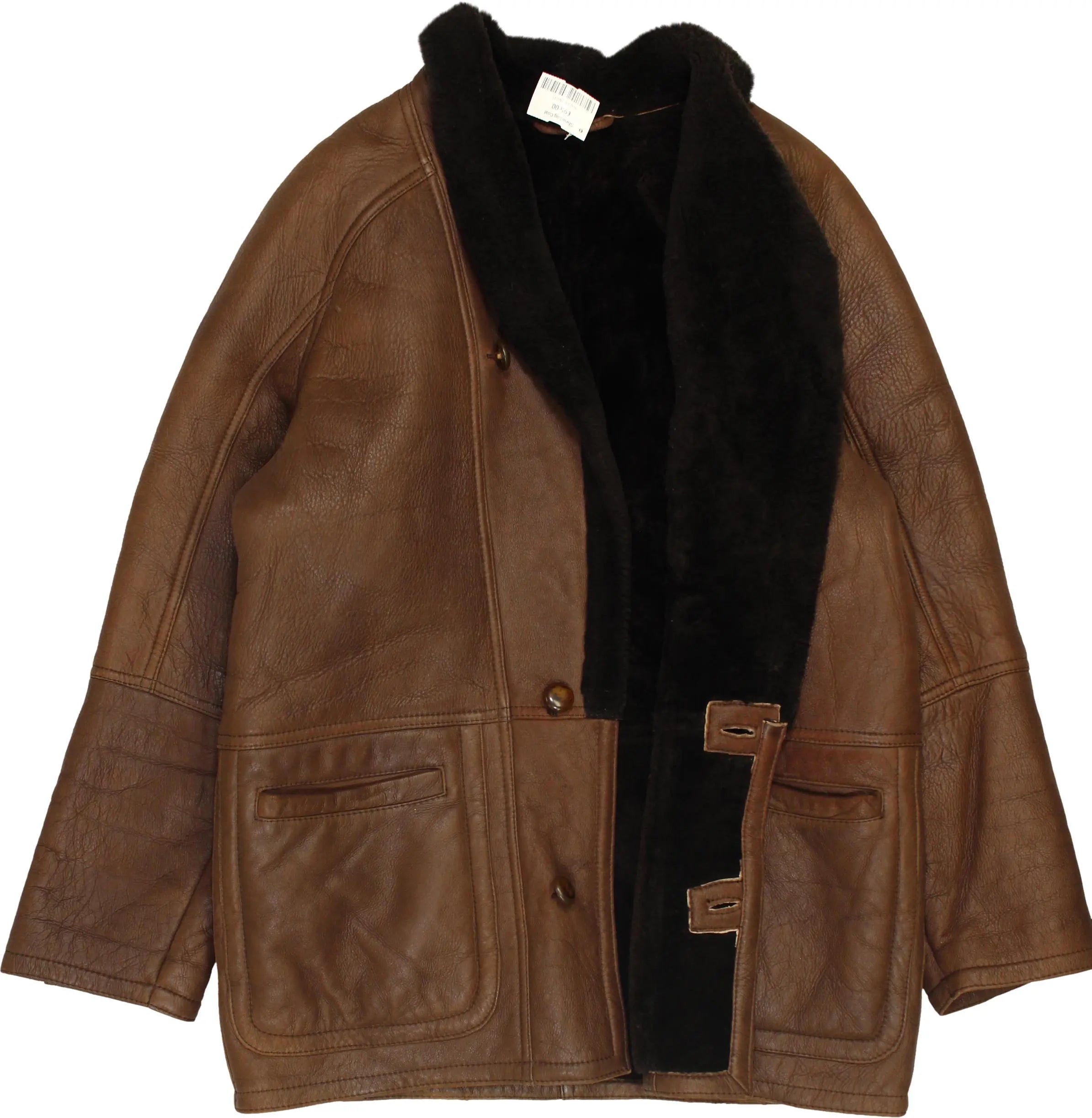 Immagine - 80s Shearling Coat- ThriftTale.com - Vintage and second handclothing