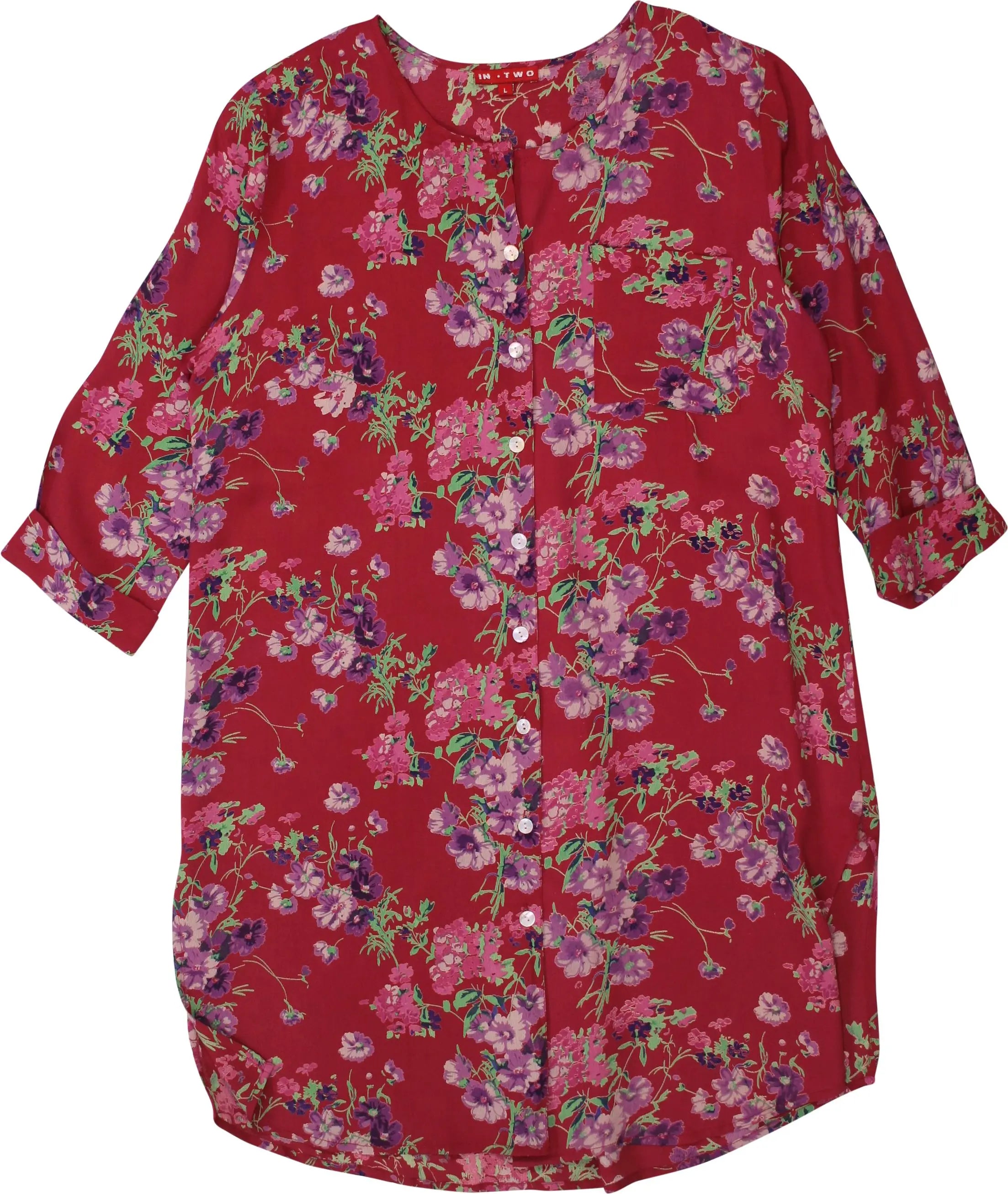 In Two - Floral Tunic- ThriftTale.com - Vintage and second handclothing