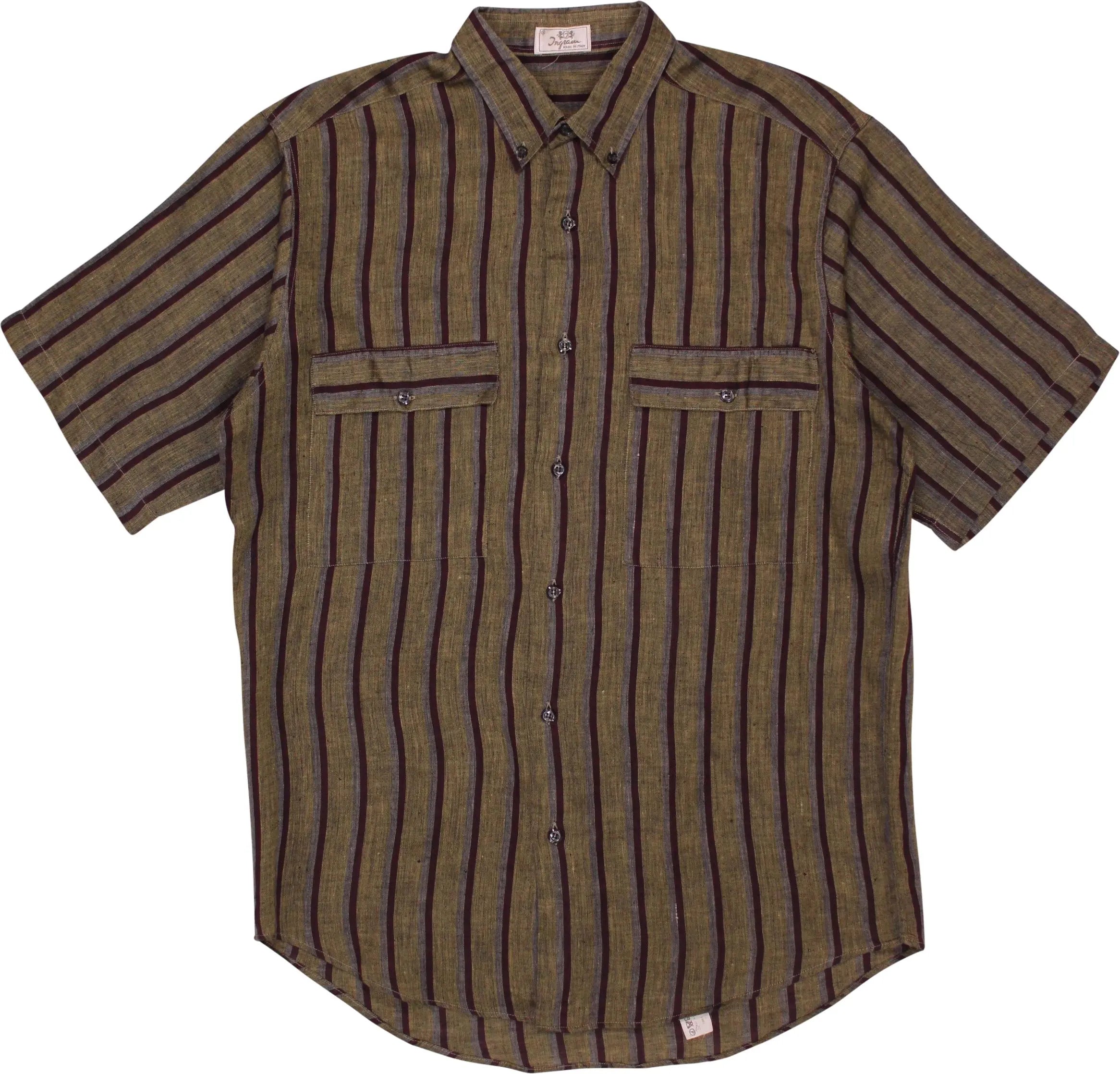 Ingrau - Striped Linen Shirt- ThriftTale.com - Vintage and second handclothing