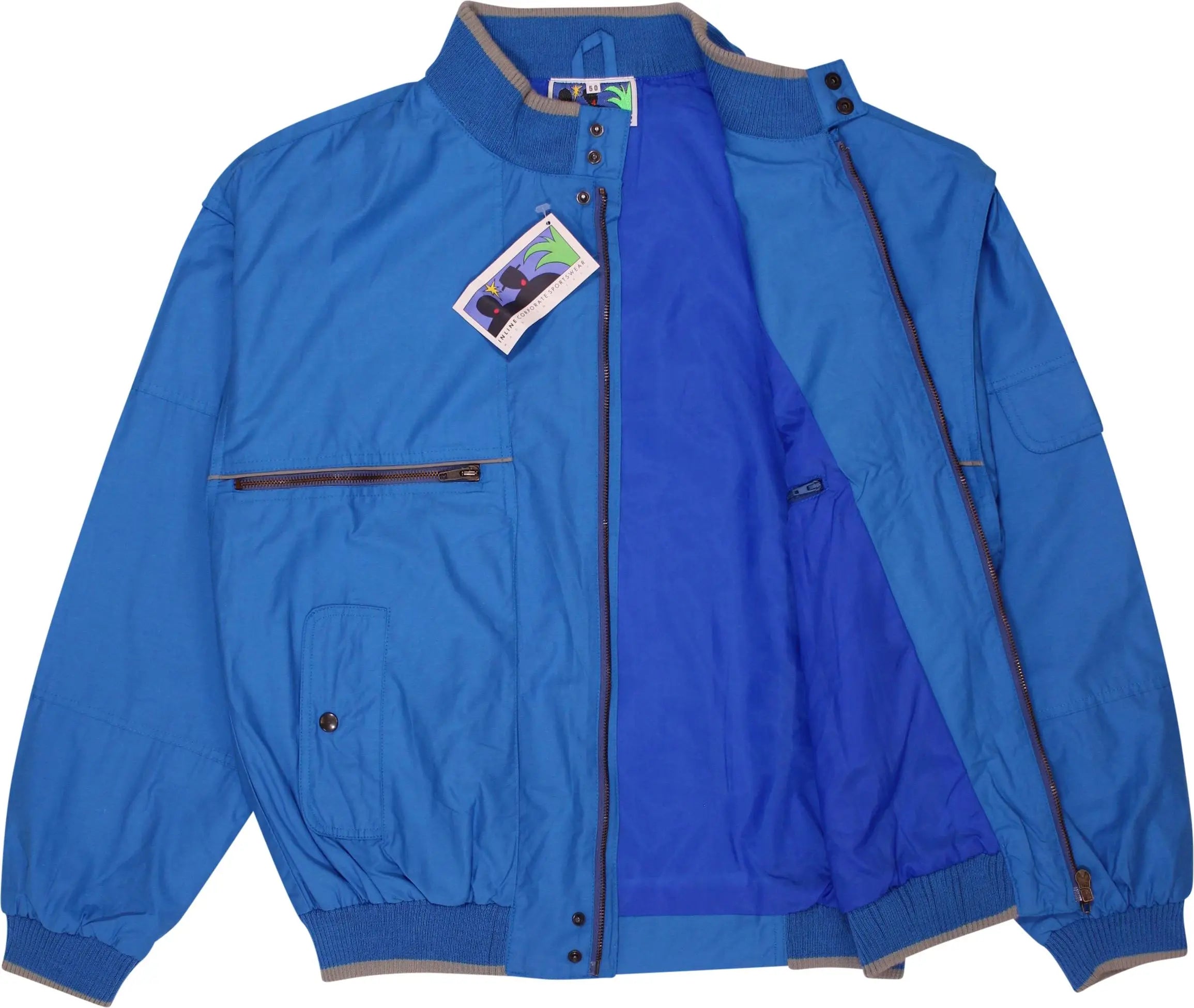 Inline Corporate Sportswear - 80s Jacket- ThriftTale.com - Vintage and second handclothing