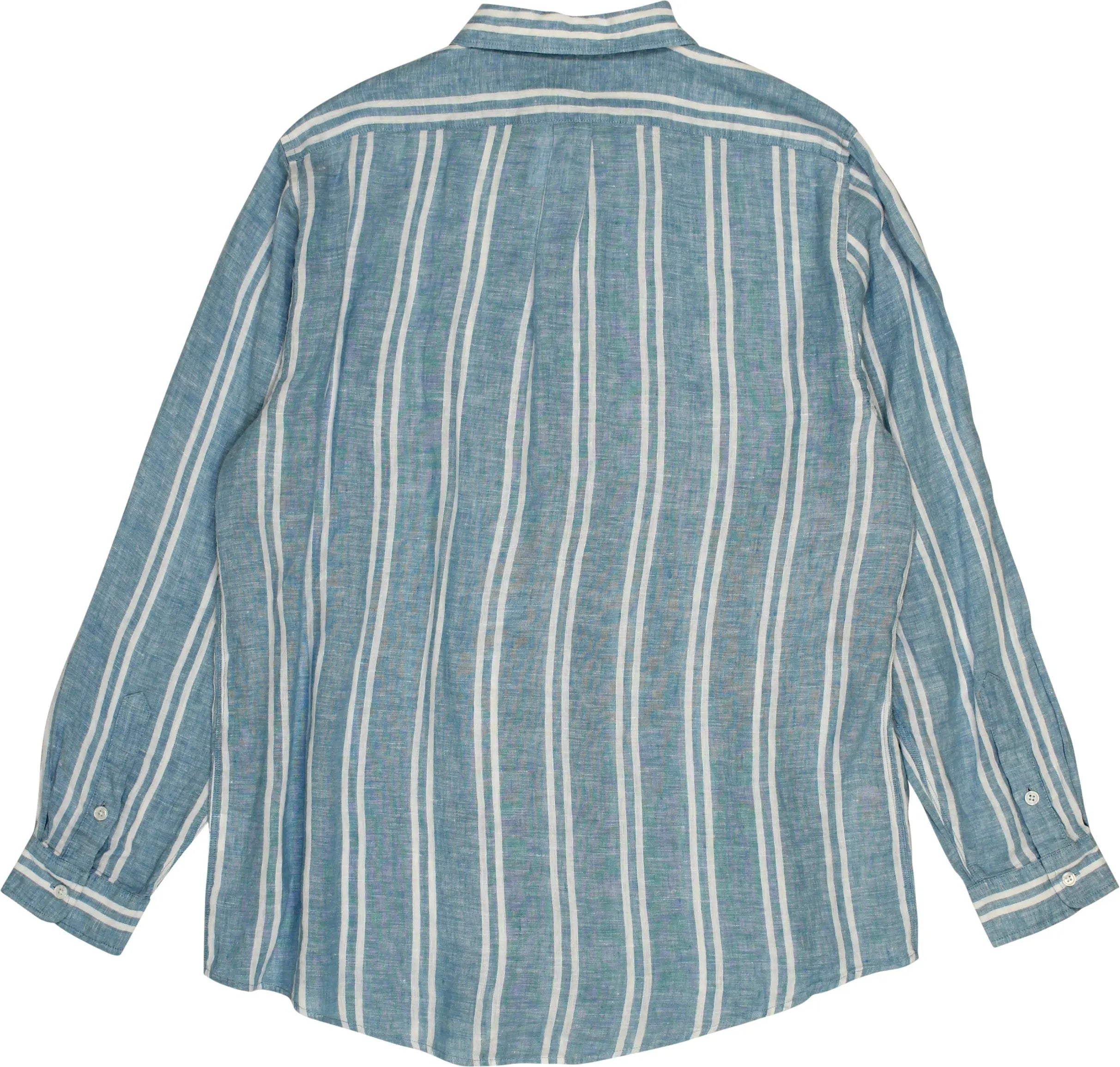 Island Company - Striped Linen Shirt- ThriftTale.com - Vintage and second handclothing
