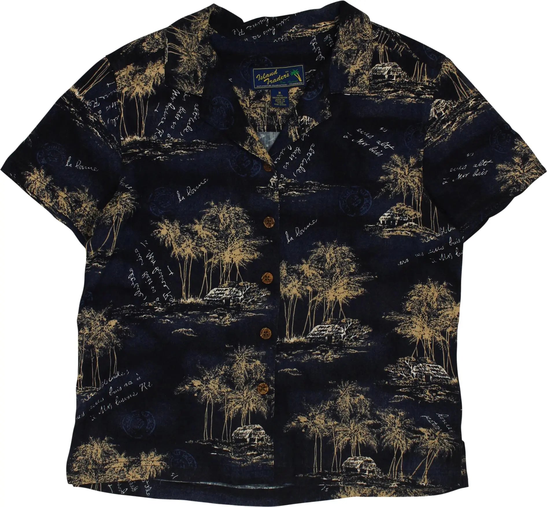 Island Traders - 90s Palm Trees Hawaiian Shirt- ThriftTale.com - Vintage and second handclothing