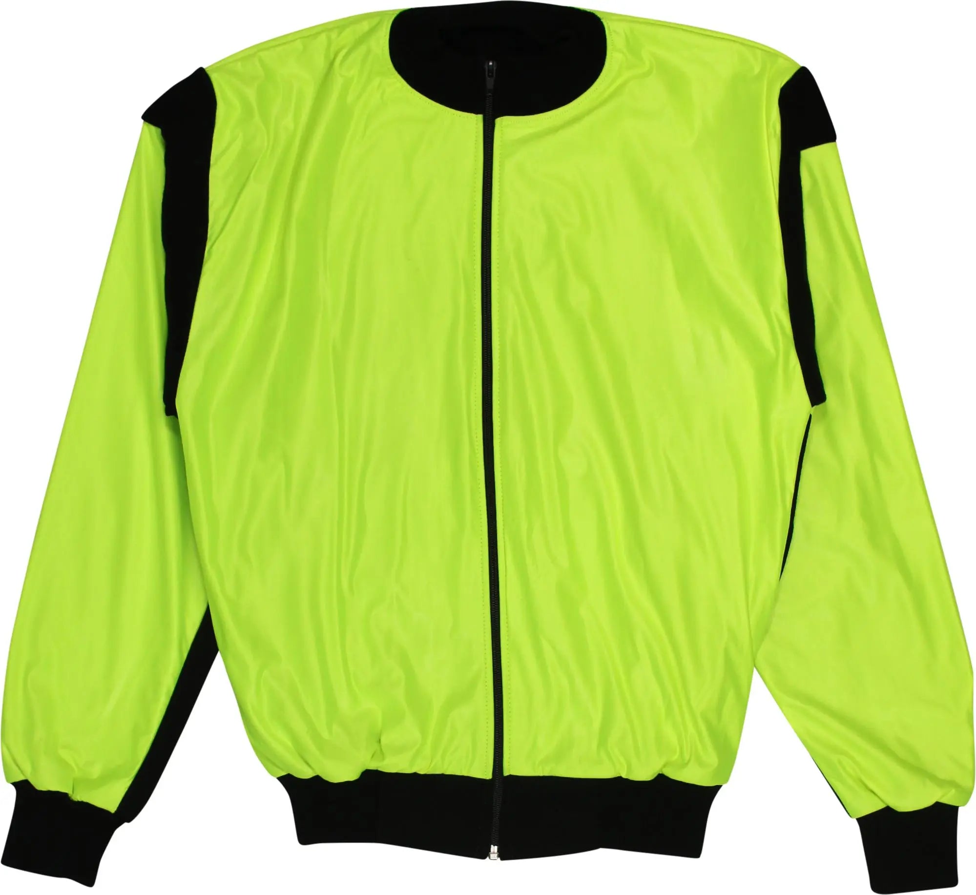 JL - Neon Yellow Track Jacket- ThriftTale.com - Vintage and second handclothing