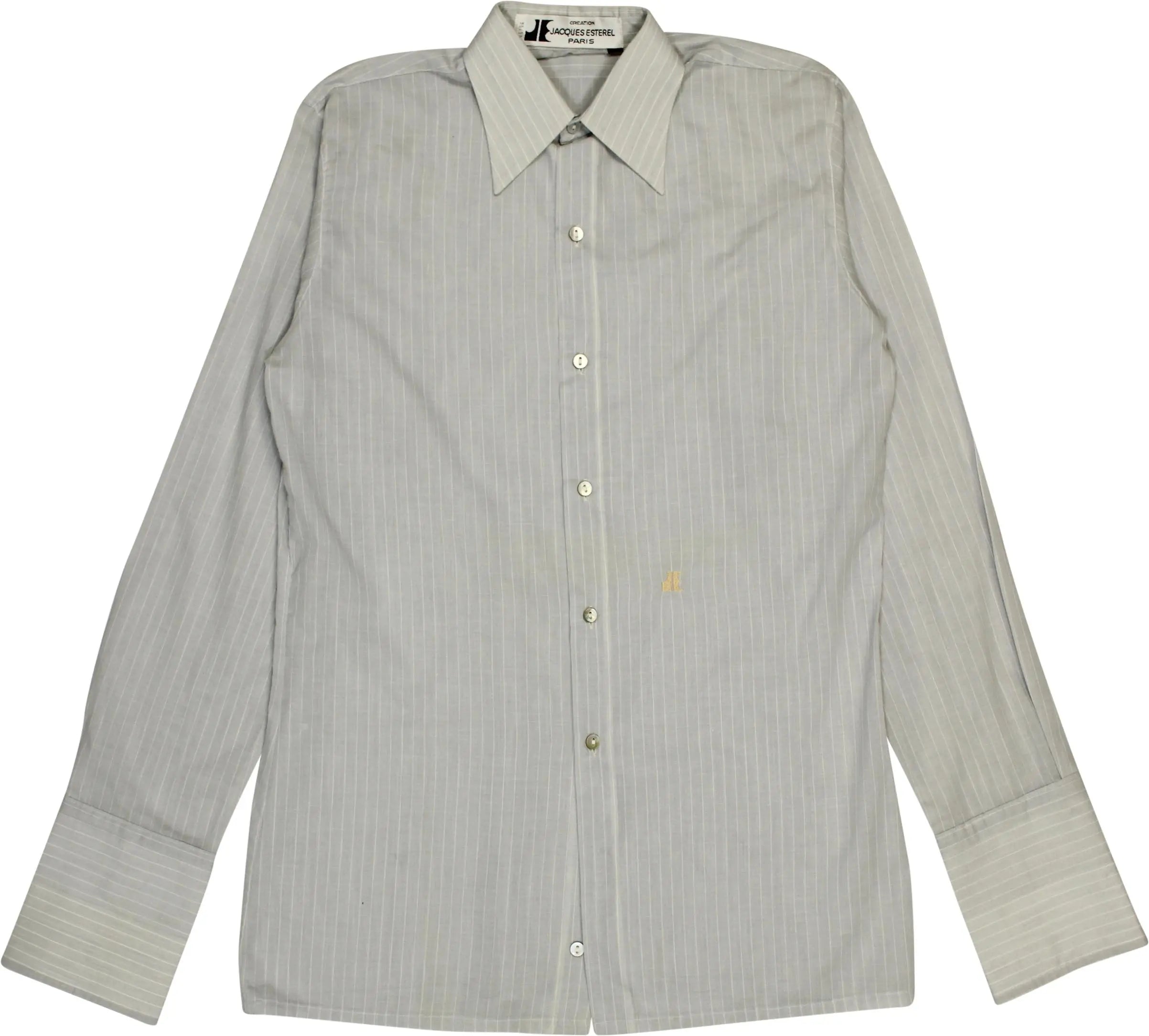 Jacques Esterel - Blue Striped Shirt- ThriftTale.com - Vintage and second handclothing