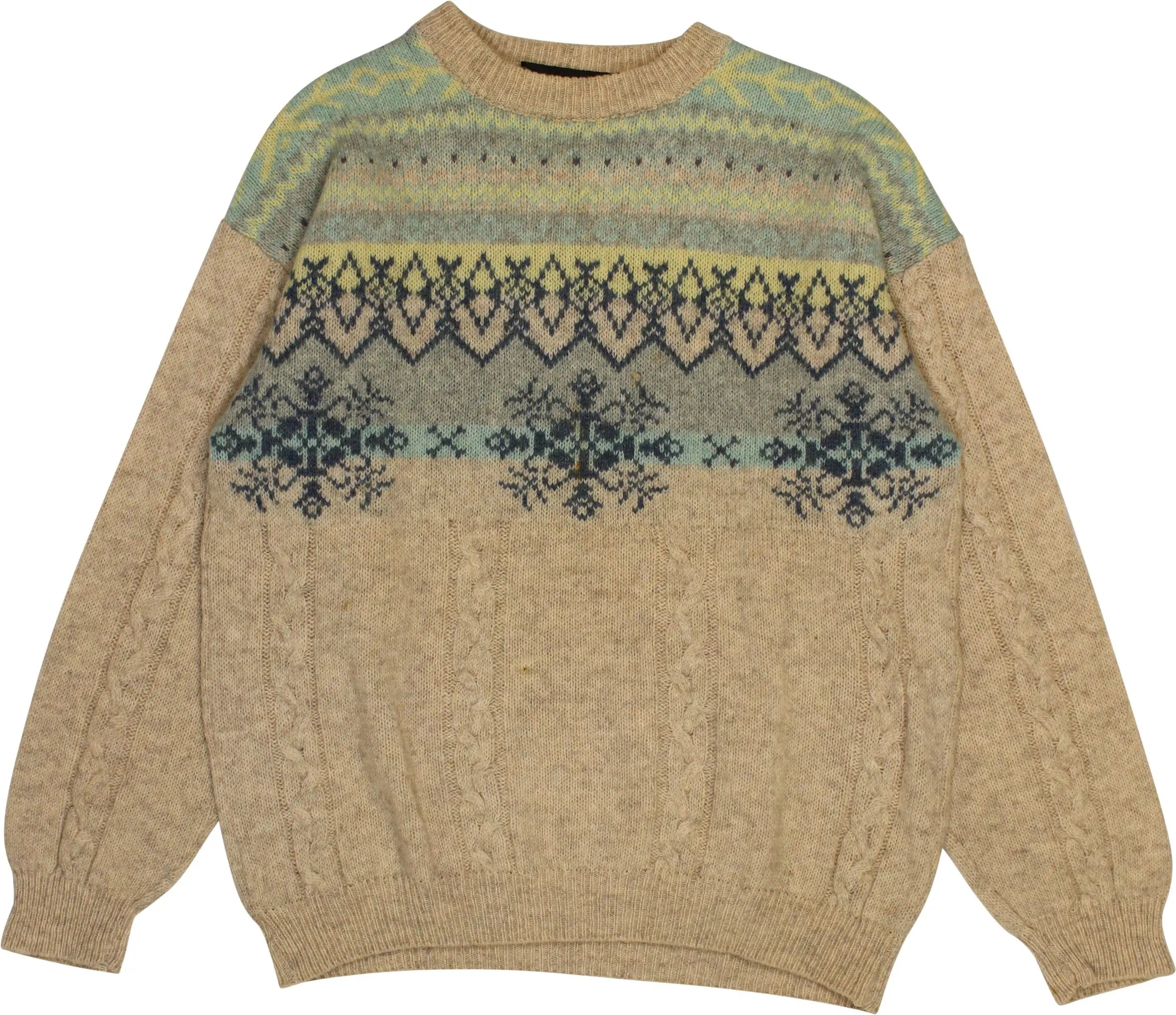 James Mc. Callum - Beige Patterned Jumper- ThriftTale.com - Vintage and second handclothing