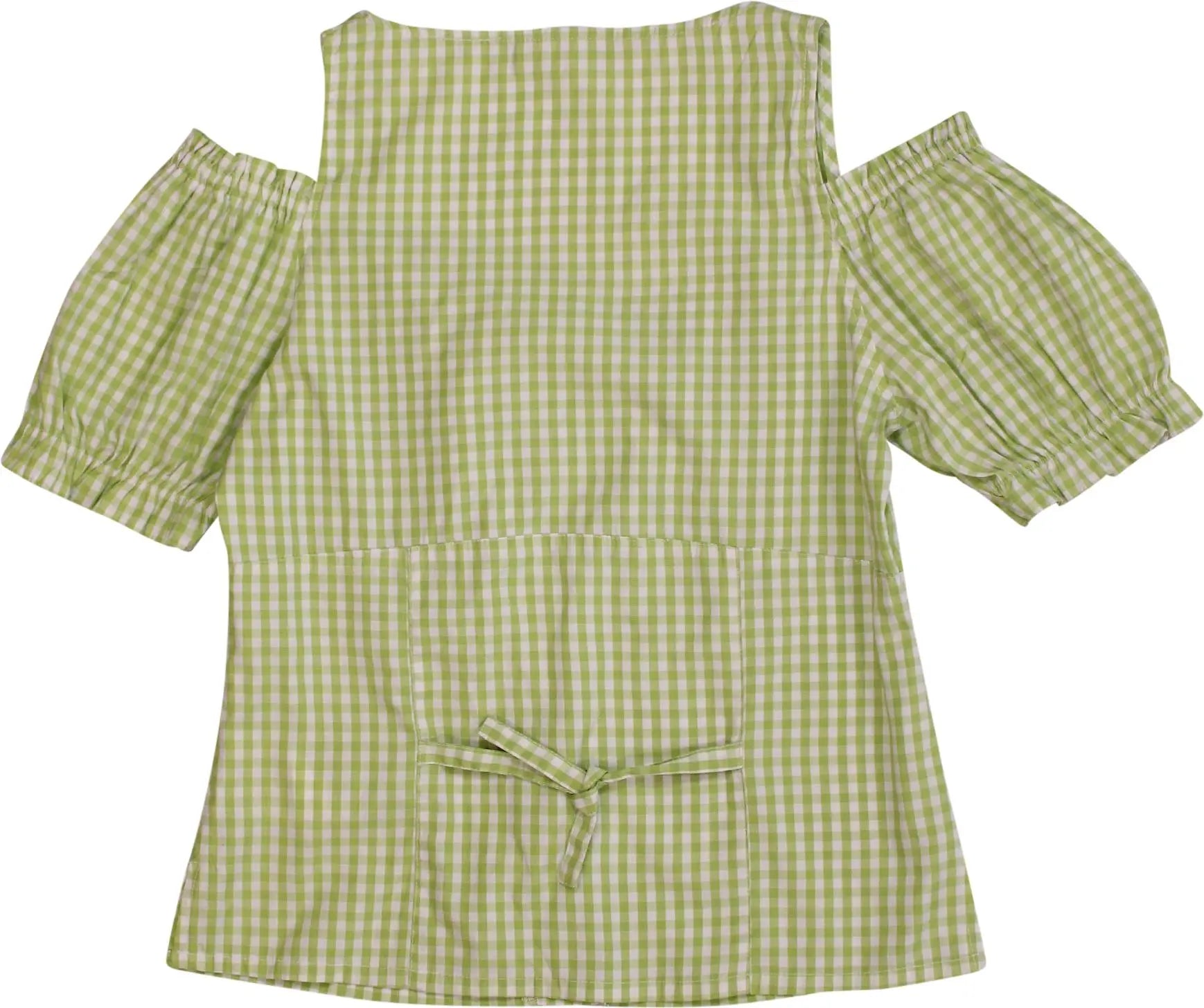 Janina - Gingham Top- ThriftTale.com - Vintage and second handclothing