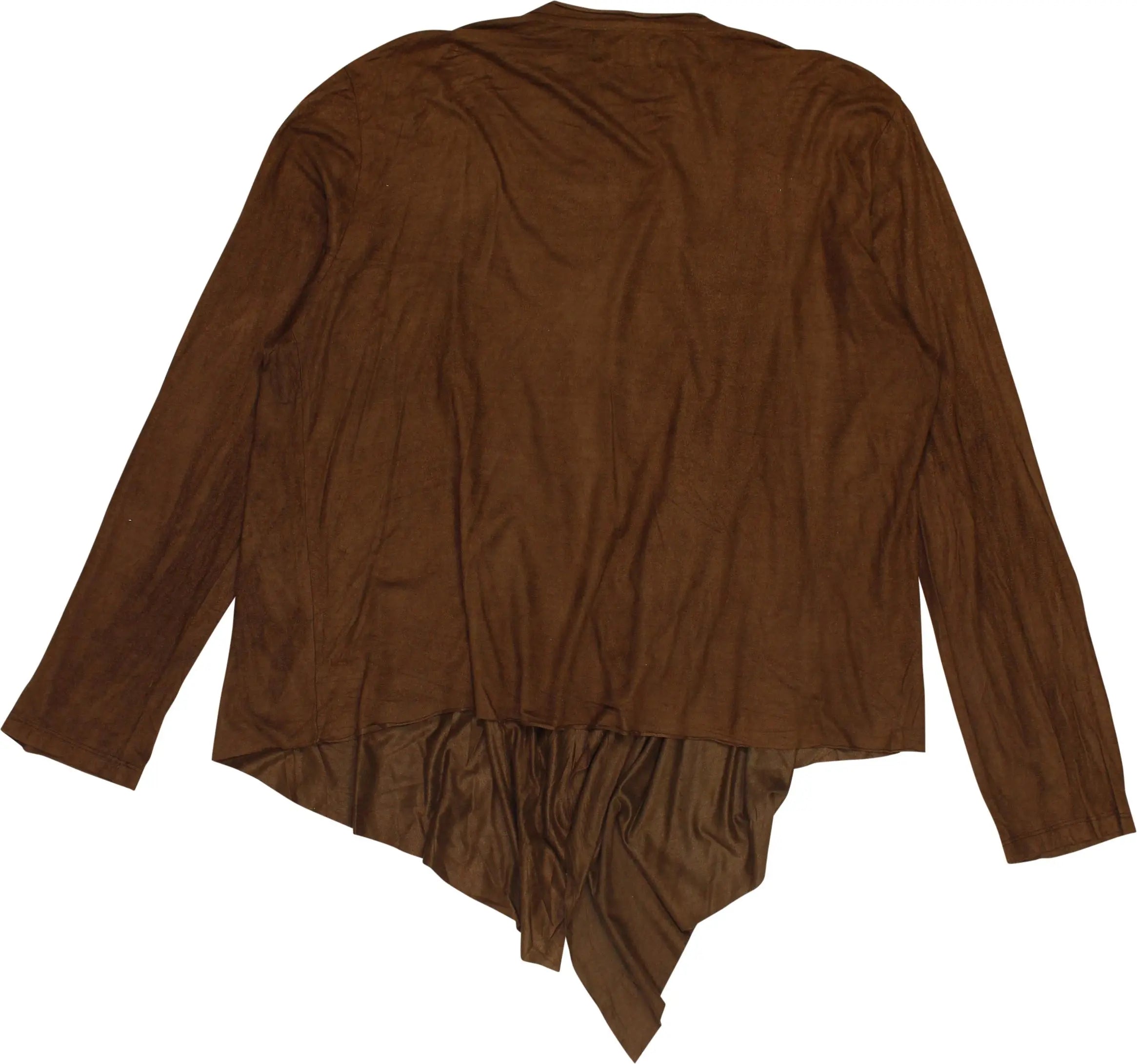 Jazlyn - Faux Suede Cardigan- ThriftTale.com - Vintage and second handclothing