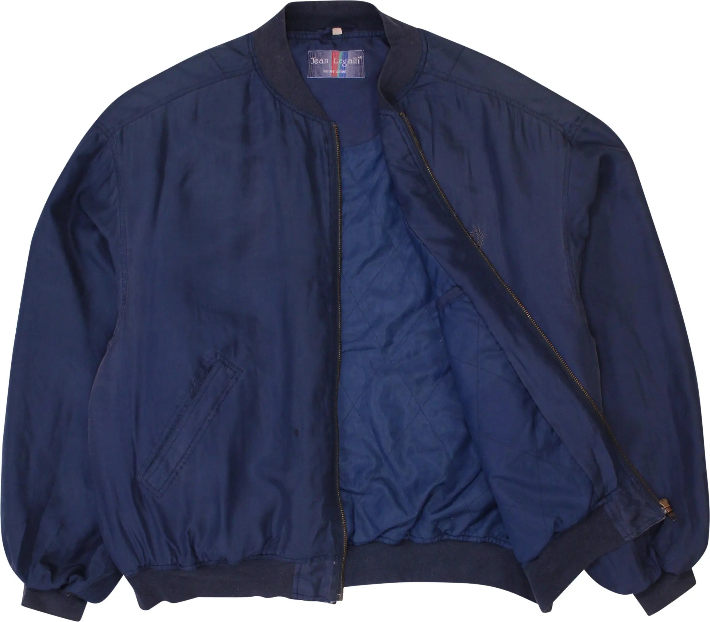 Jean Legalli - Vintage 100% Silk Bomber Jacket- ThriftTale.com - Vintage and second handclothing
