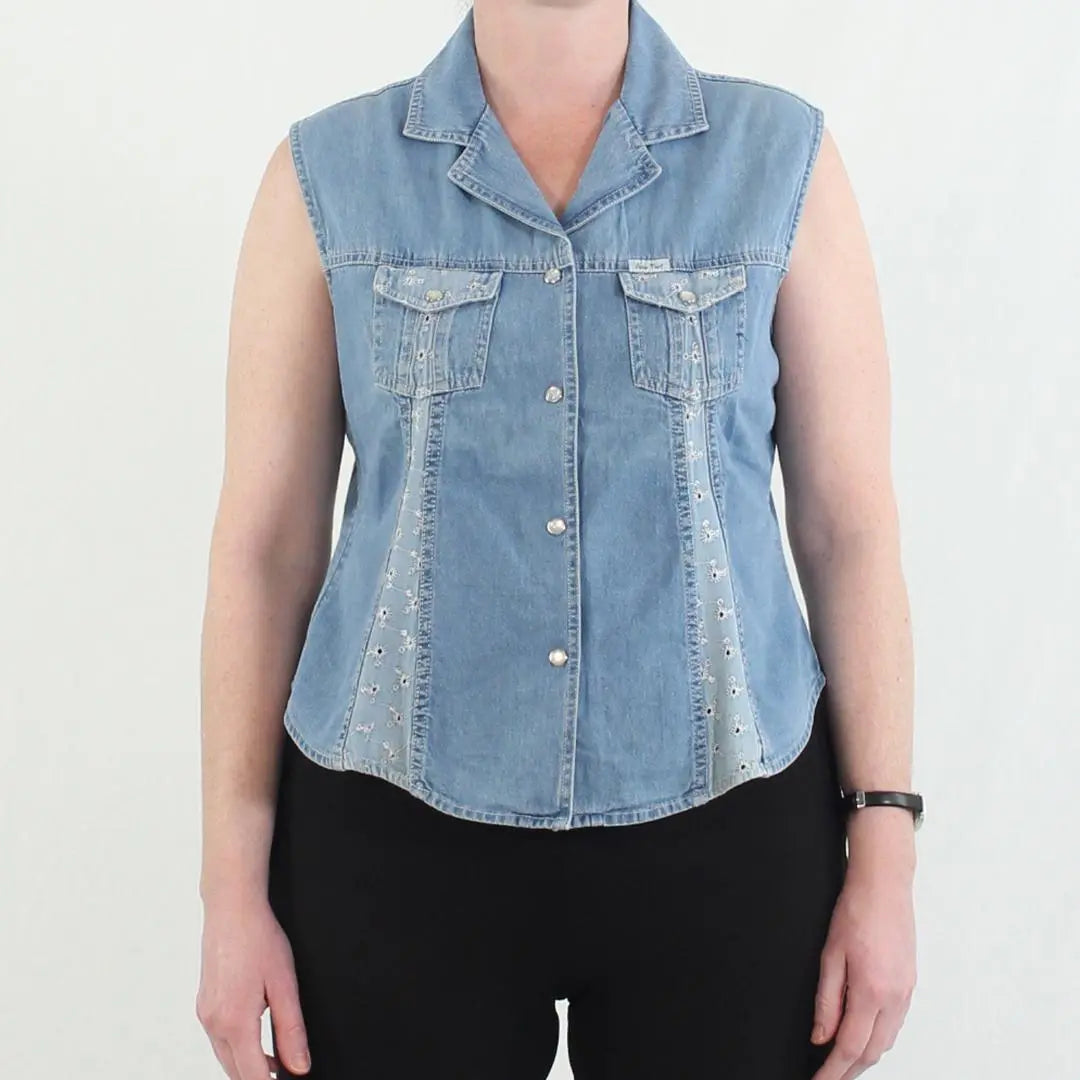 Jean Paul Jeans - Denim Sleeveless Vest by Jean Paul Jeans- ThriftTale.com - Vintage and second handclothing