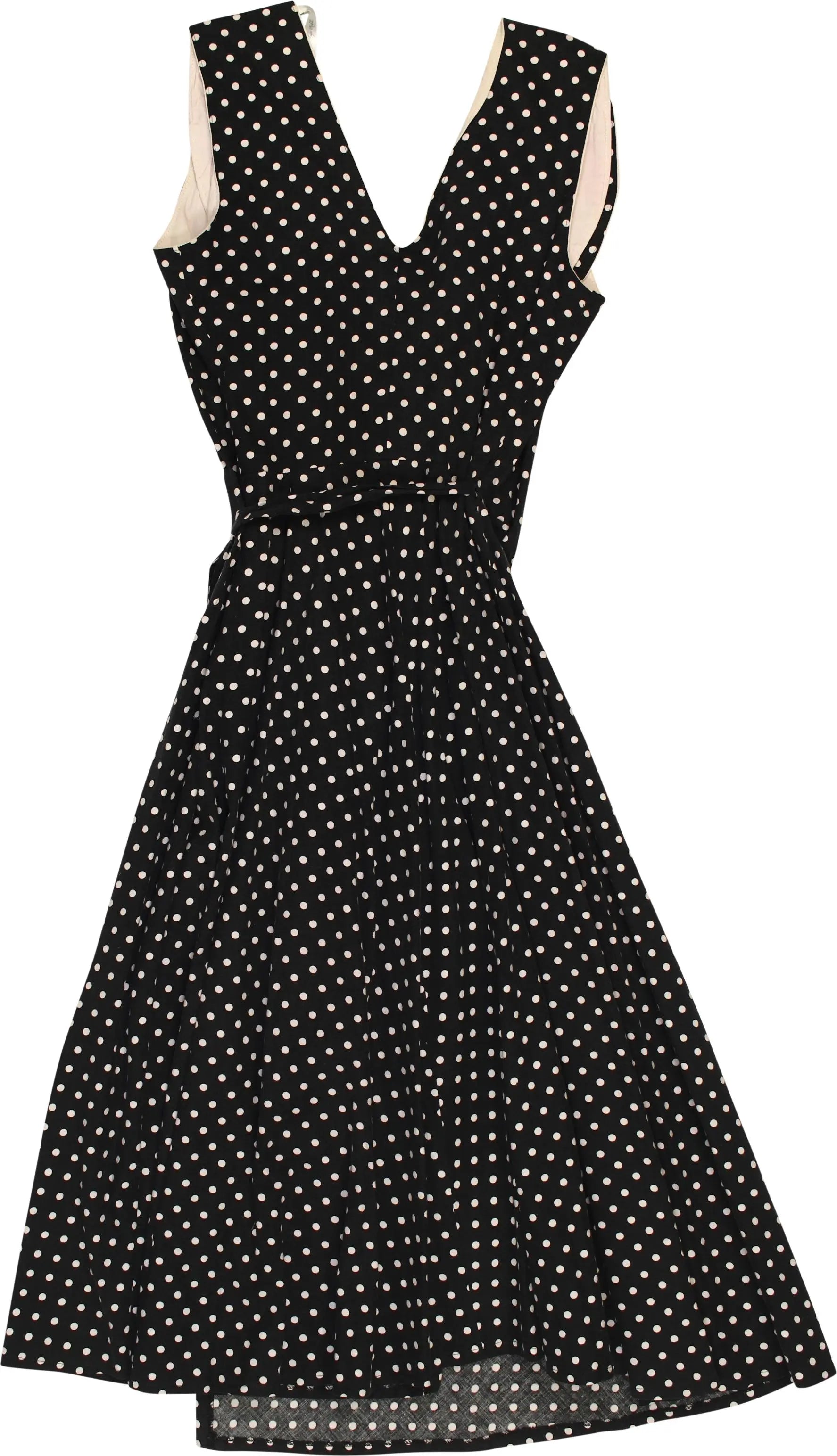 Jean Paul - Polka Dots Wrap Dress by Jean Paul- ThriftTale.com - Vintage and second handclothing