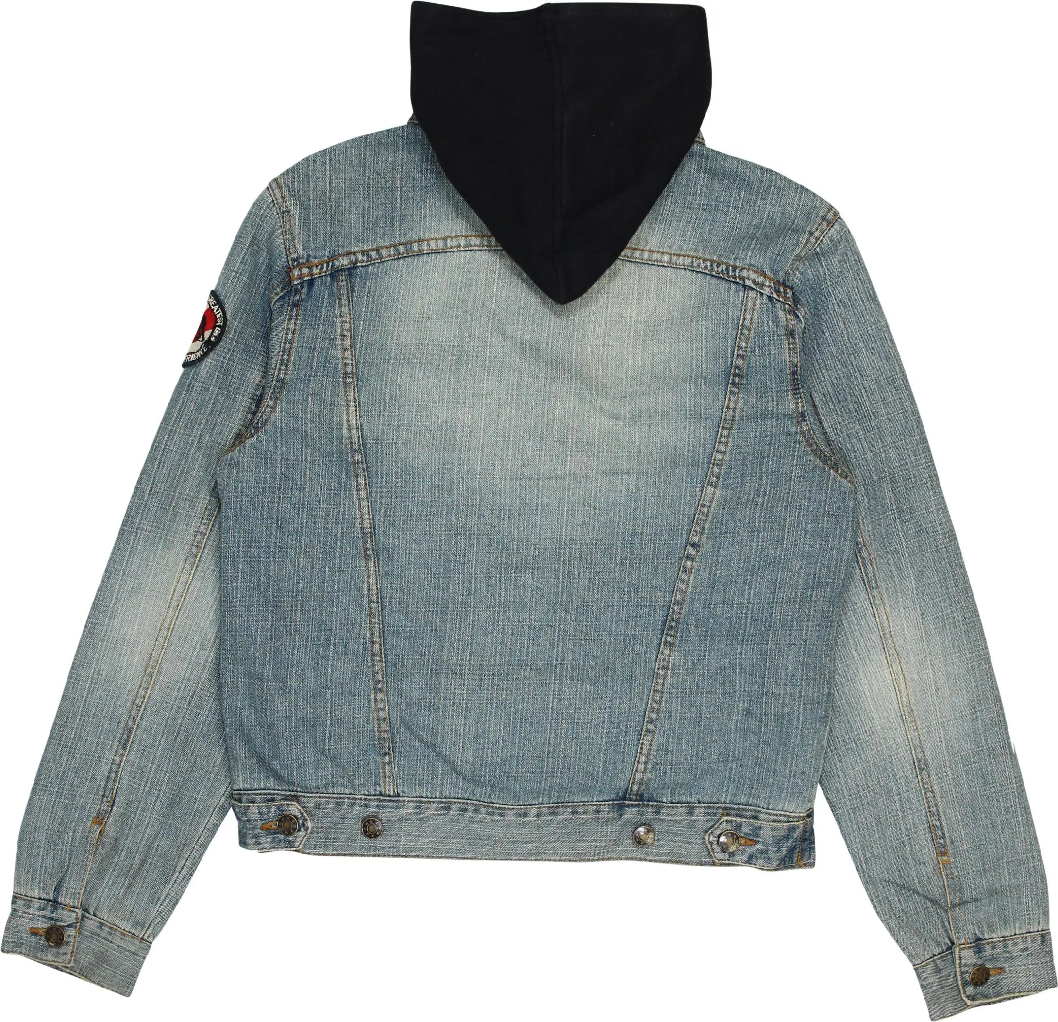 Jeanious Industry - Denim Jacket with Hood- ThriftTale.com - Vintage and second handclothing