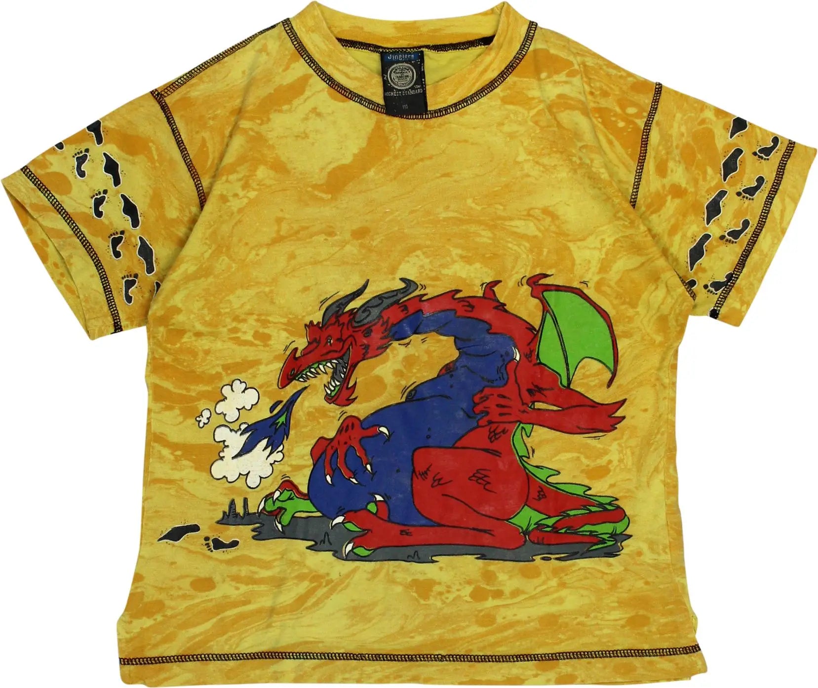 Jinglers - T-shirt with Dragon- ThriftTale.com - Vintage and second handclothing
