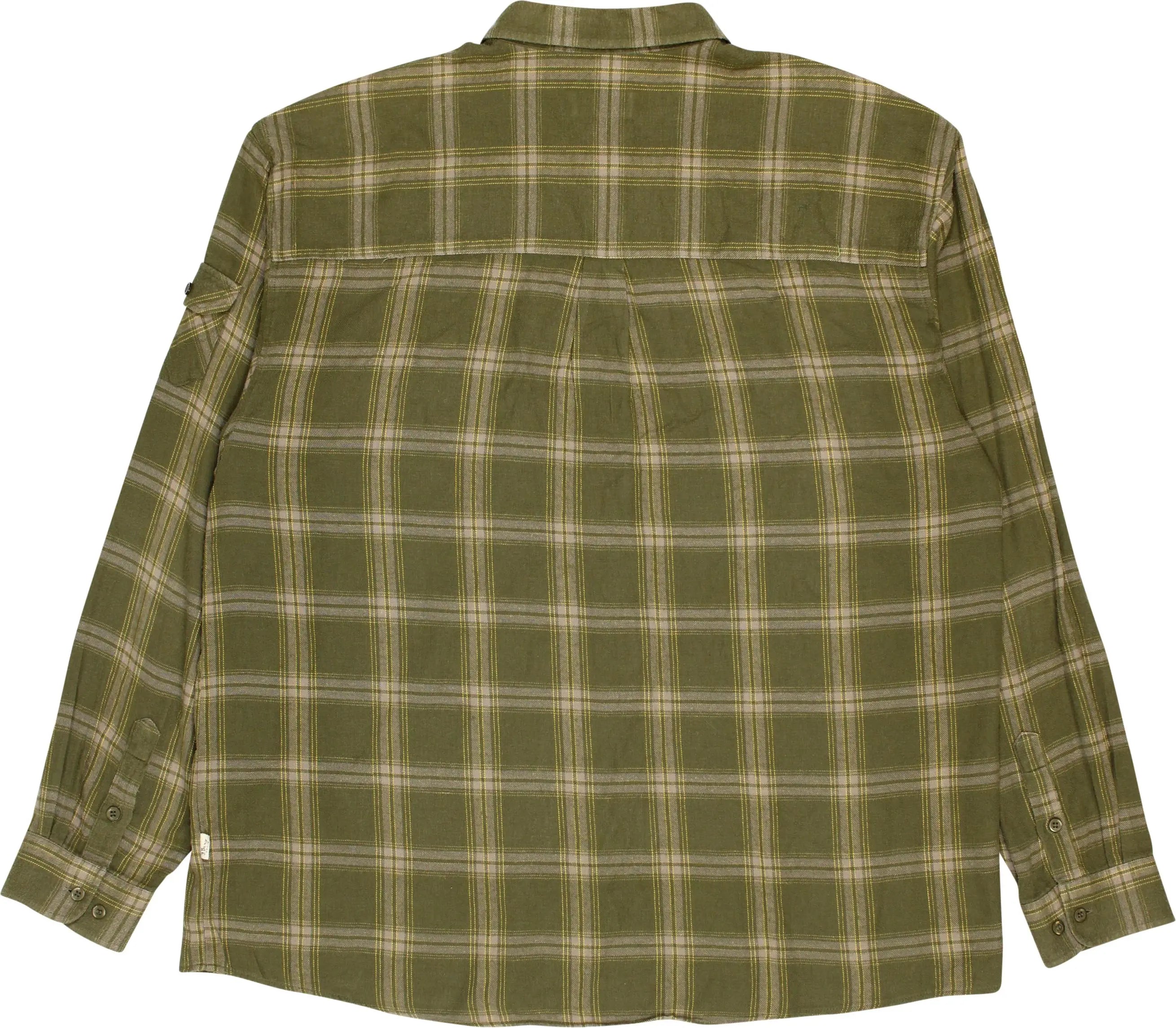 John Baner - Green Flannel Checked Shirt- ThriftTale.com - Vintage and second handclothing