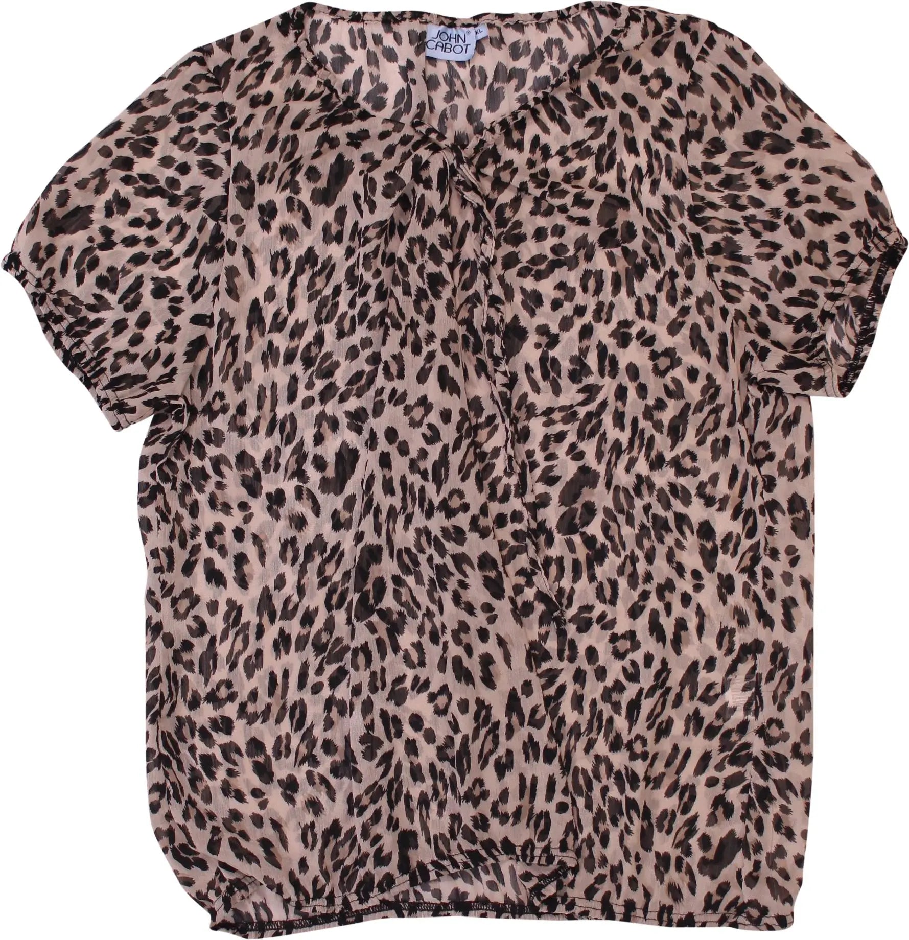 John Cabot - Chiffon Top with Animal Print- ThriftTale.com - Vintage and second handclothing