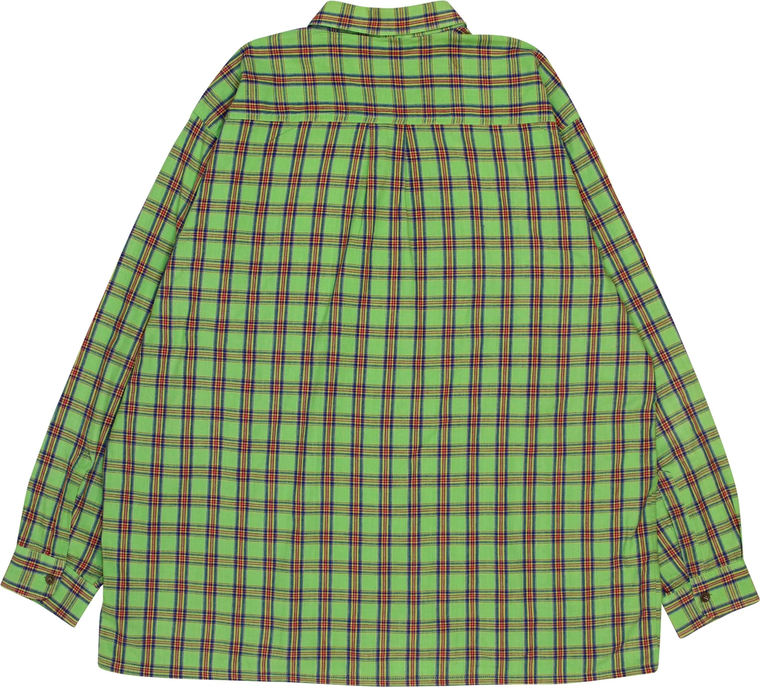 John F. Gee - Green Flannel Shirt- ThriftTale.com - Vintage and second handclothing
