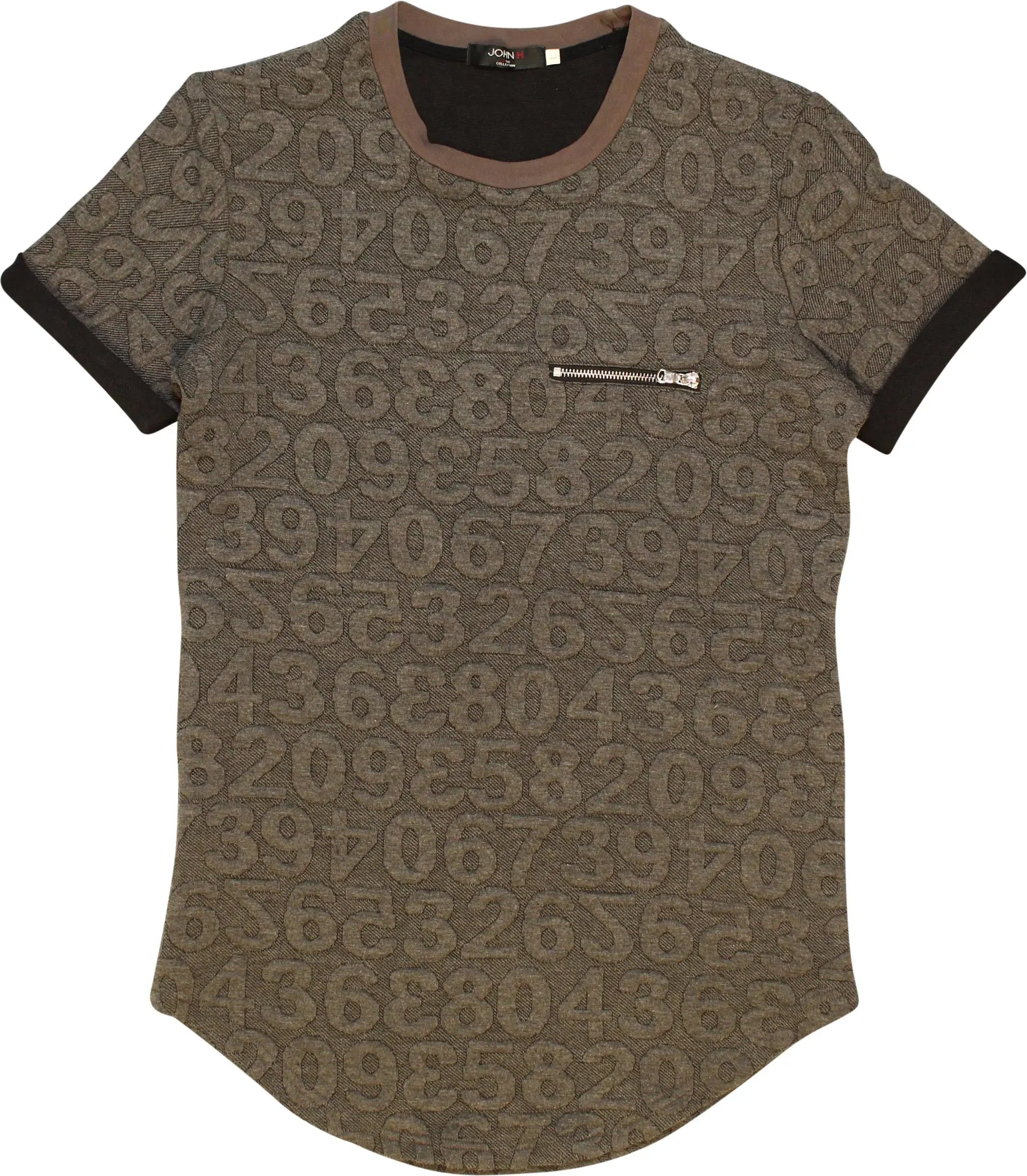 John H - Numbers T-shirt- ThriftTale.com - Vintage and second handclothing