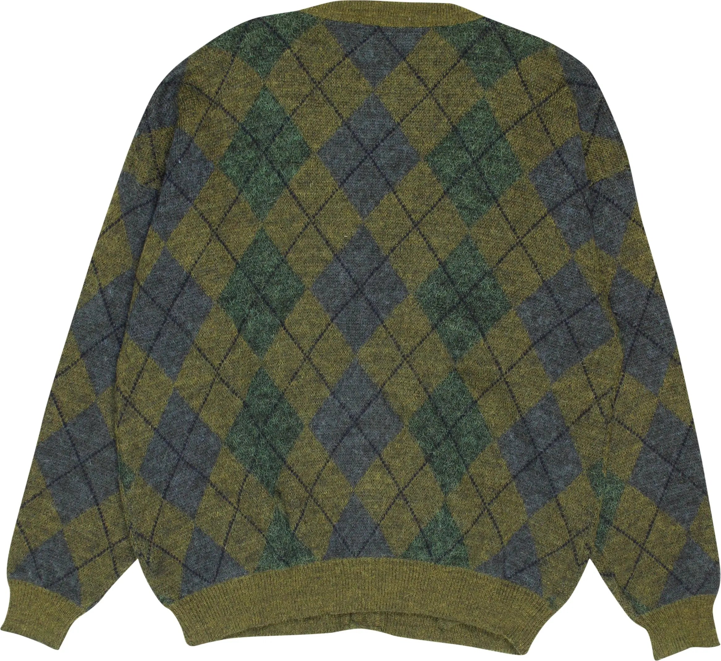 John Peter - 90s Green Patterned Cardigan- ThriftTale.com - Vintage and second handclothing