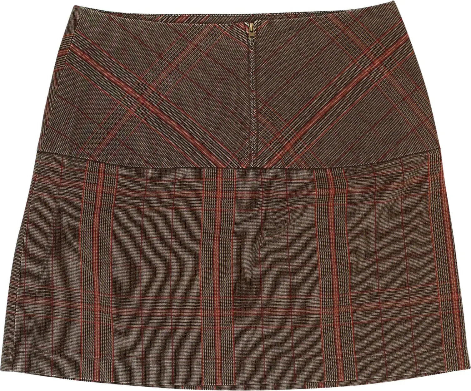 Josephine and Co - Brown Checked Skirt- ThriftTale.com - Vintage and second handclothing