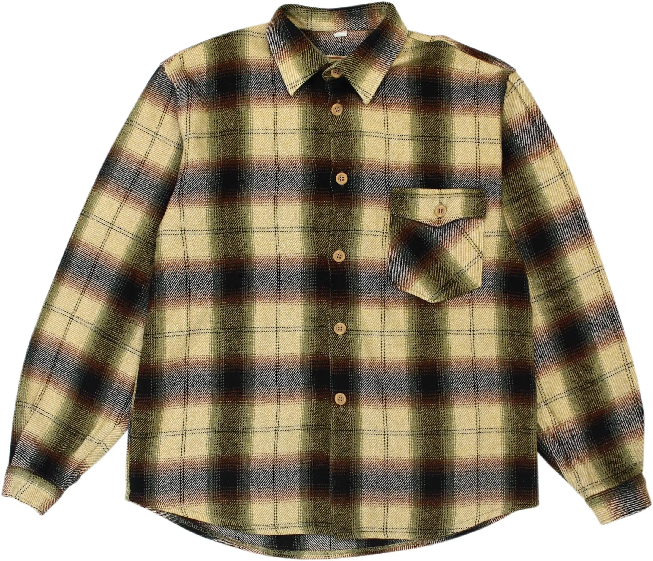 Junior Band - Wool Blend Checked Shirt- ThriftTale.com - Vintage and second handclothing