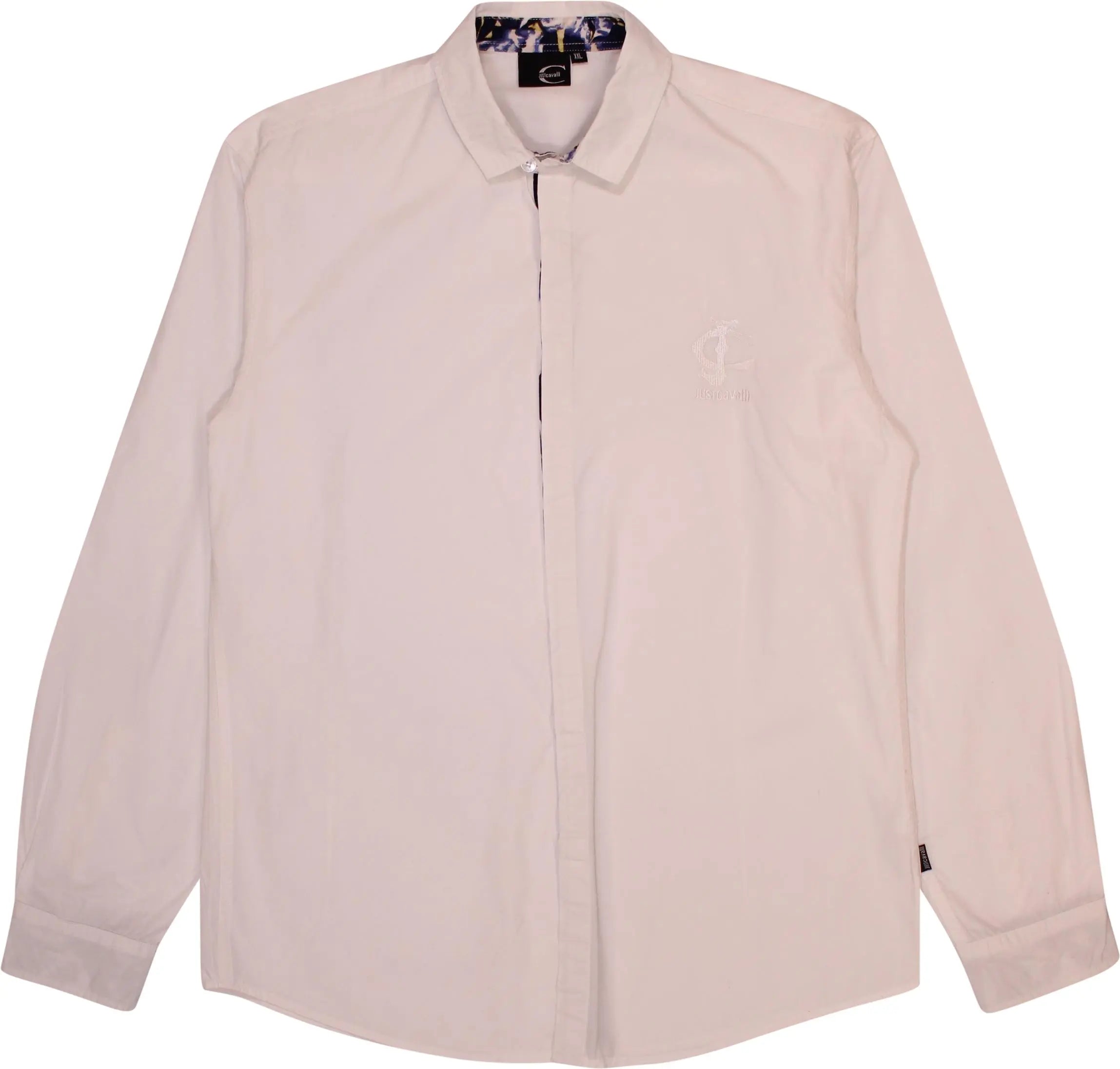 Just Cavalli - White Long Sleeve Shirt by Just Cavalli- ThriftTale.com - Vintage and second handclothing