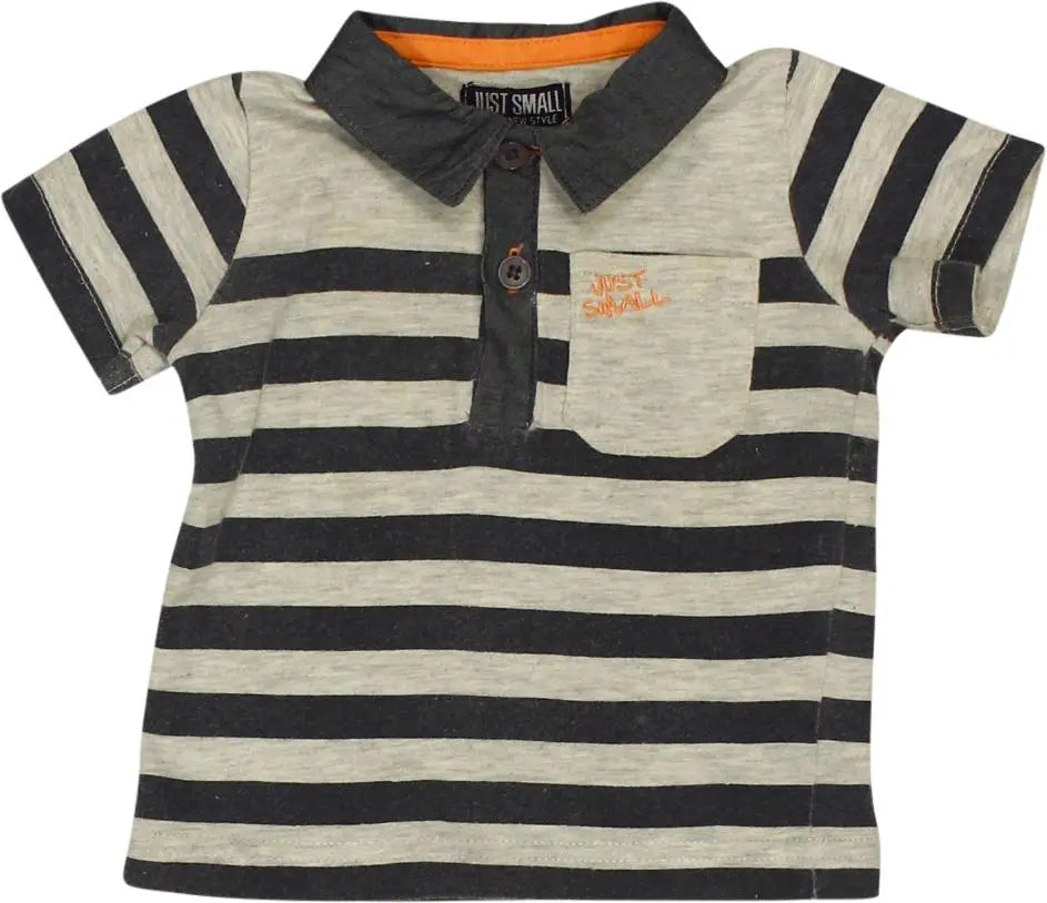 Just Small - Striped Polo Shirt- ThriftTale.com - Vintage and second handclothing