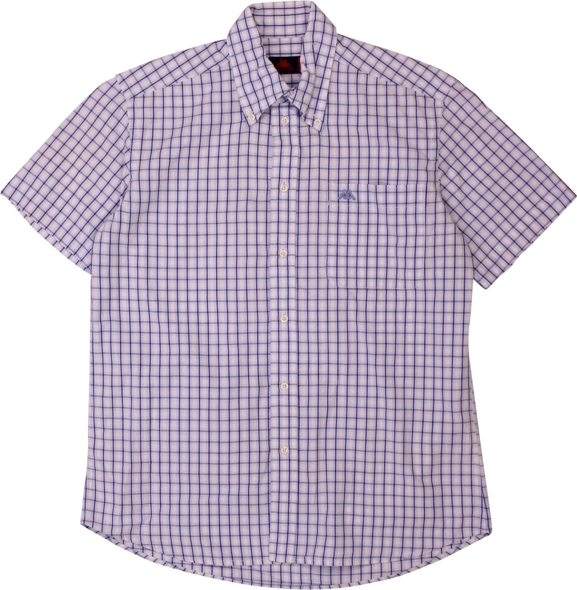 Kappa - Blue Checked Short Sleeve Shirt by Kappa- ThriftTale.com - Vintage and second handclothing