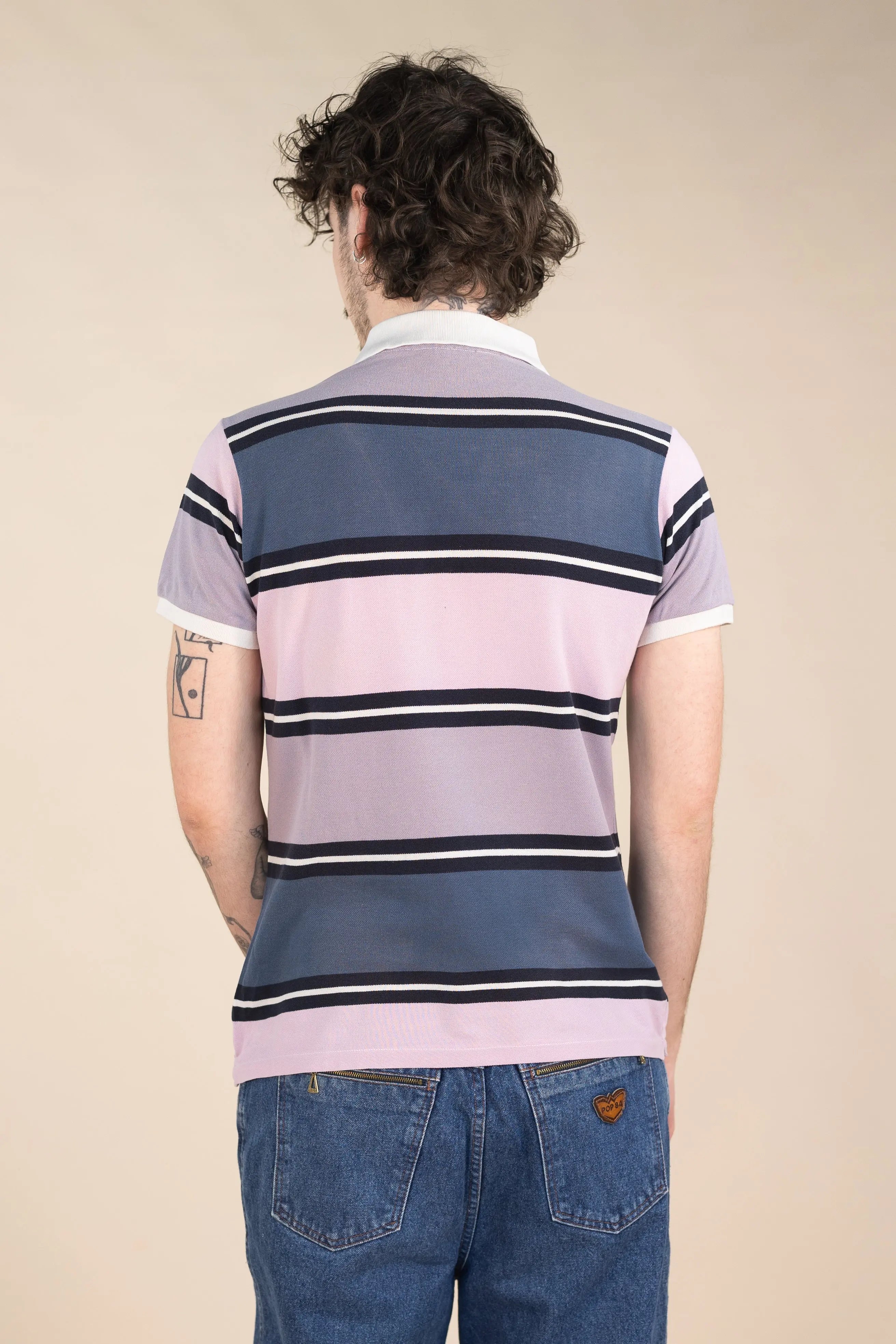 Kappa - Striped Polo- ThriftTale.com - Vintage and second handclothing