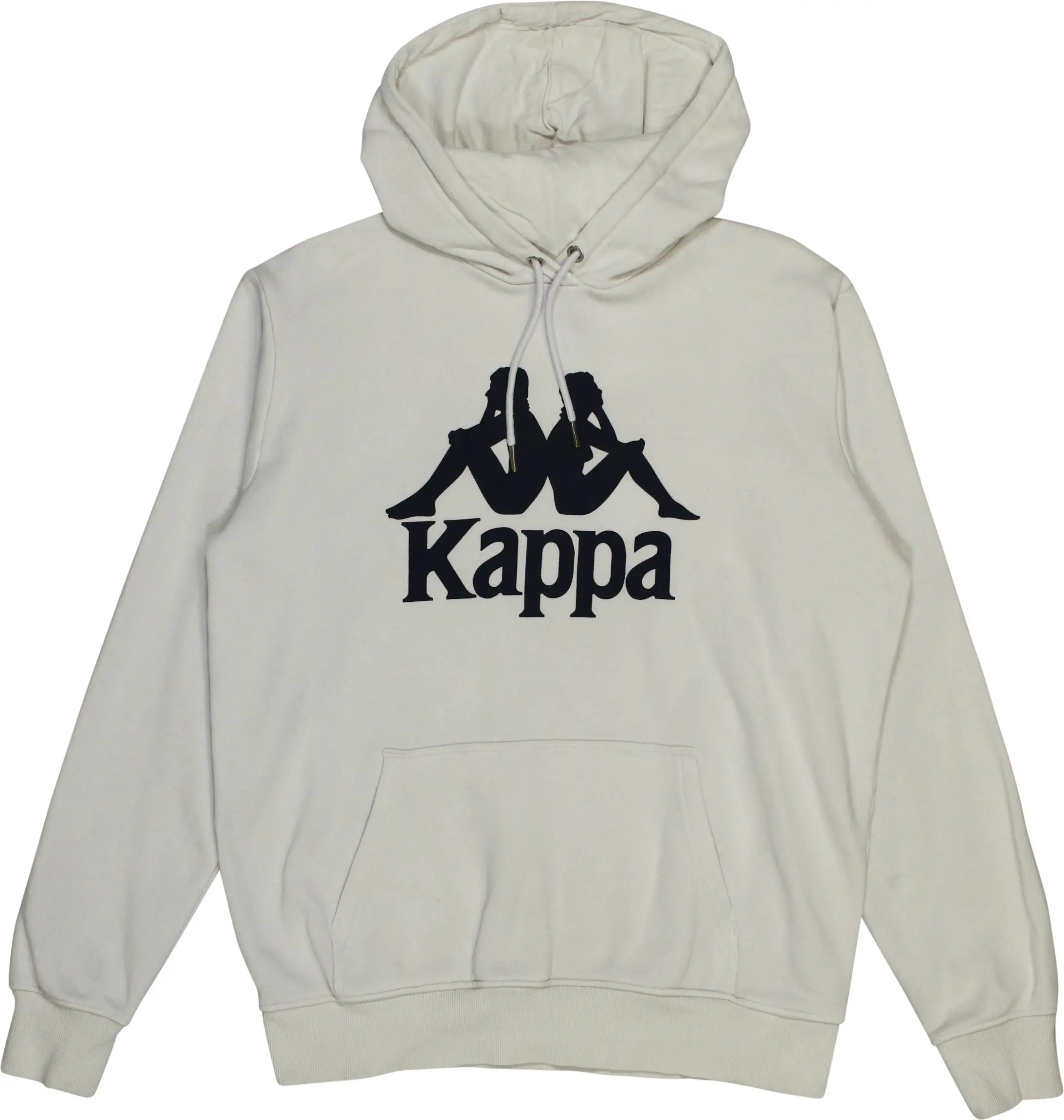 Kappa - White Hoodie by Kappa- ThriftTale.com - Vintage and second handclothing