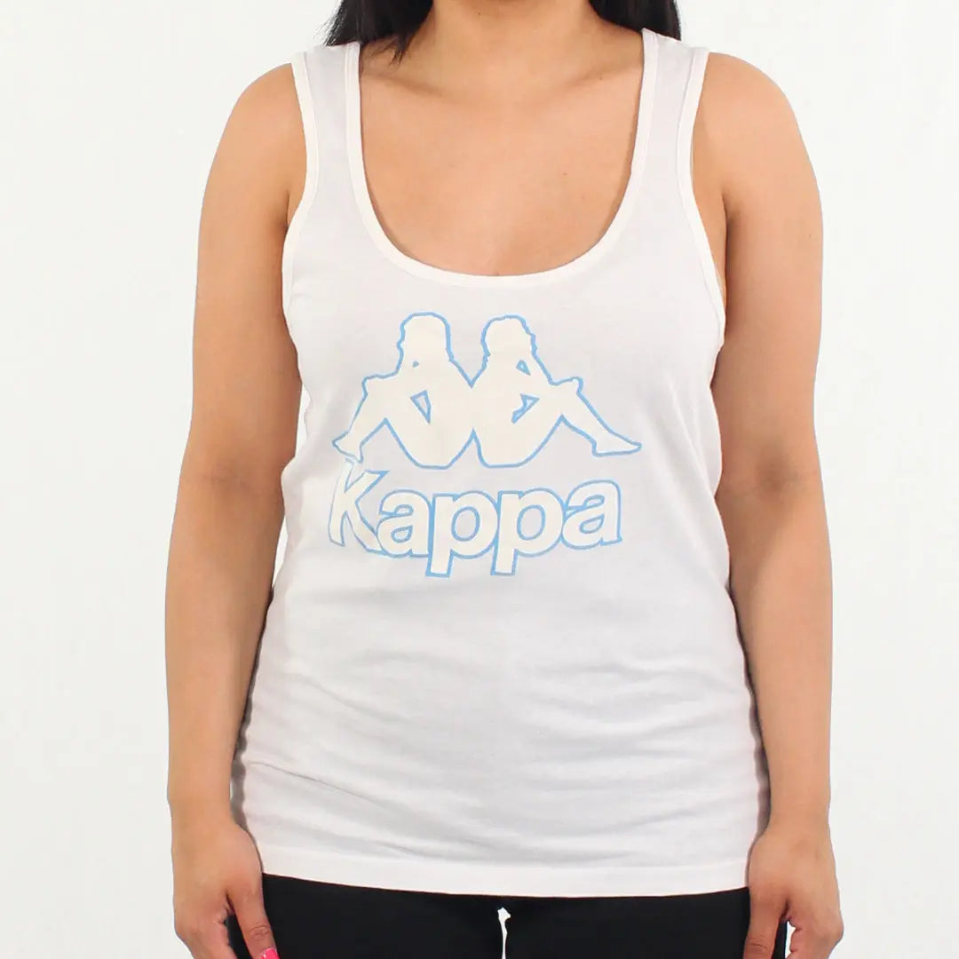 Kappa - White Tank Top by Kappa- ThriftTale.com - Vintage and second handclothing