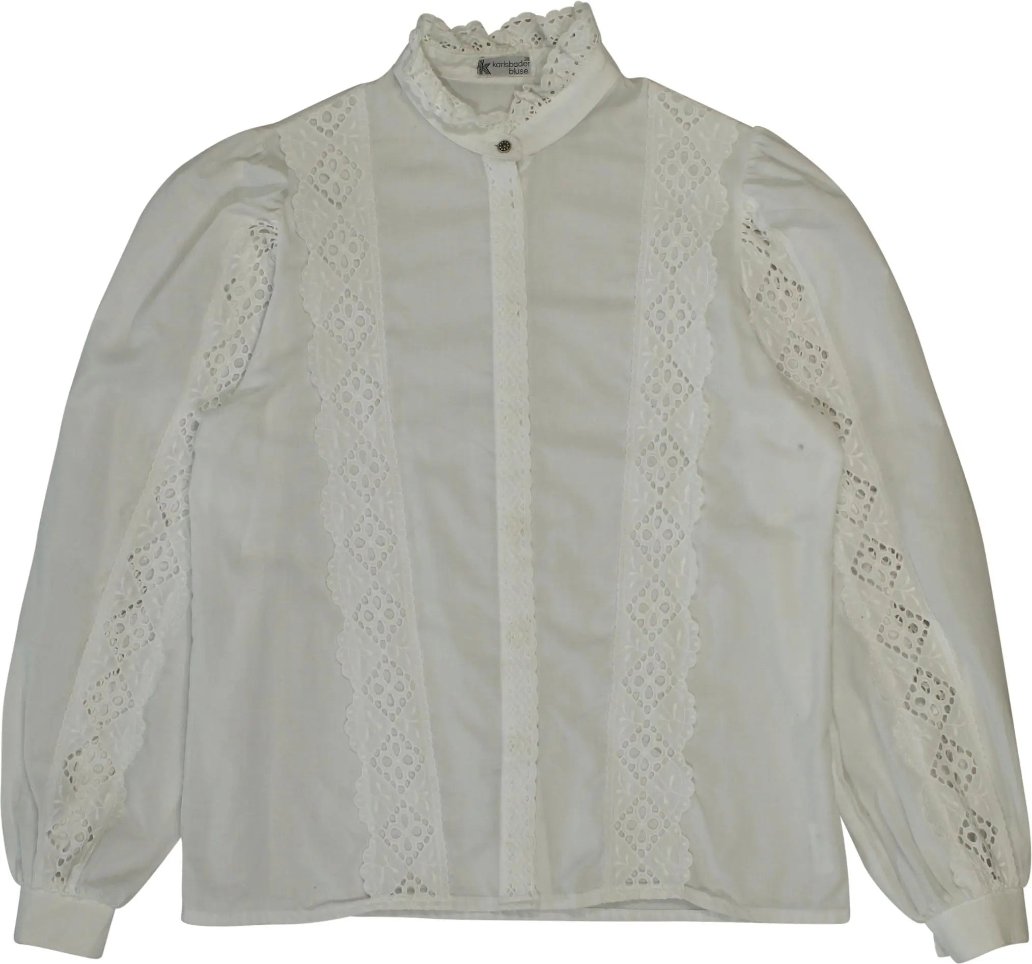 Karlsbader - 80s Embroidered Blouse- ThriftTale.com - Vintage and second handclothing