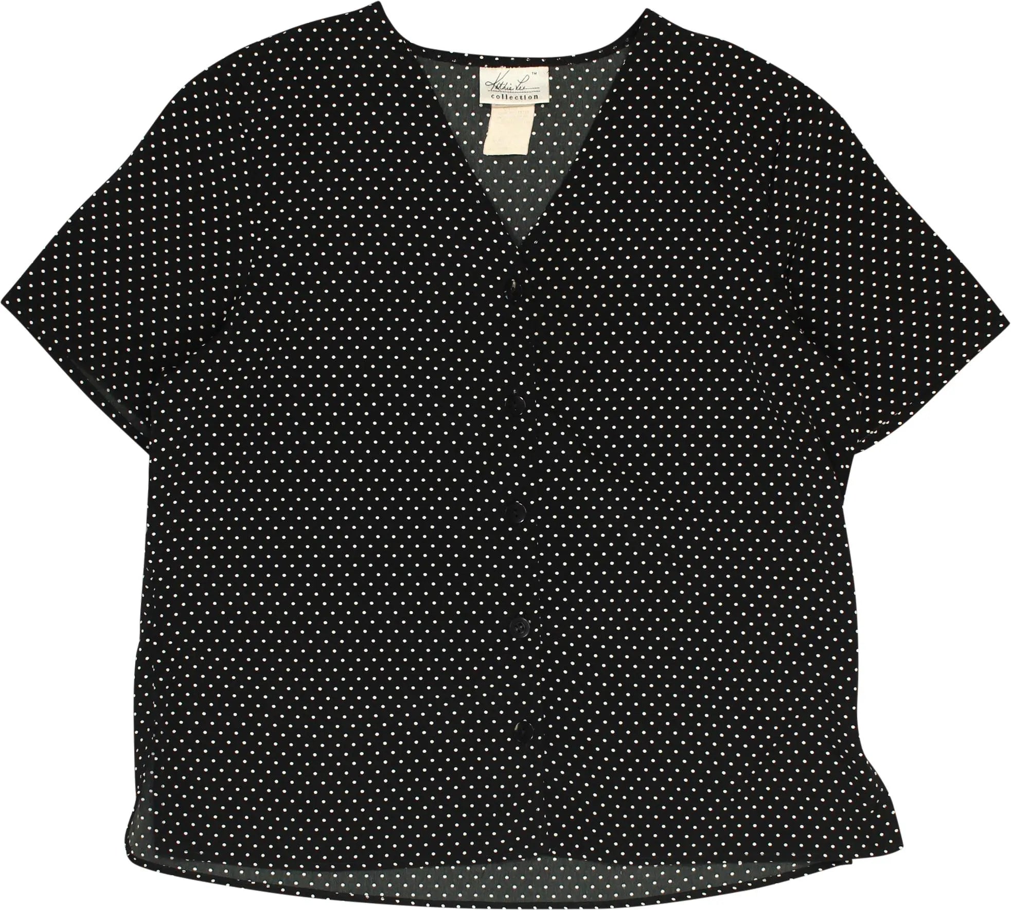Kathie Lee - 80s Short Sleeve Polka Dot Blouse- ThriftTale.com - Vintage and second handclothing