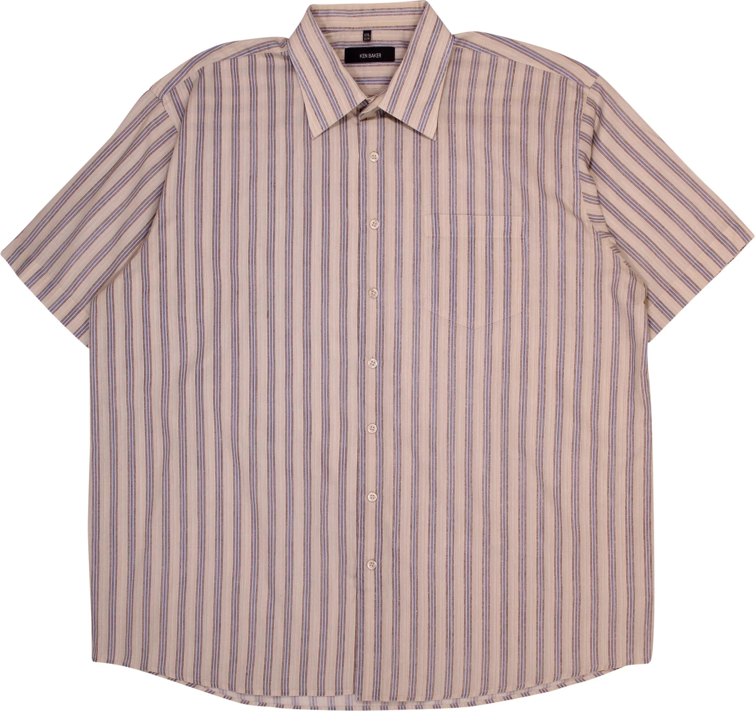 Ken Baker - Striped Short Sleeve Shirt- ThriftTale.com - Vintage and second handclothing