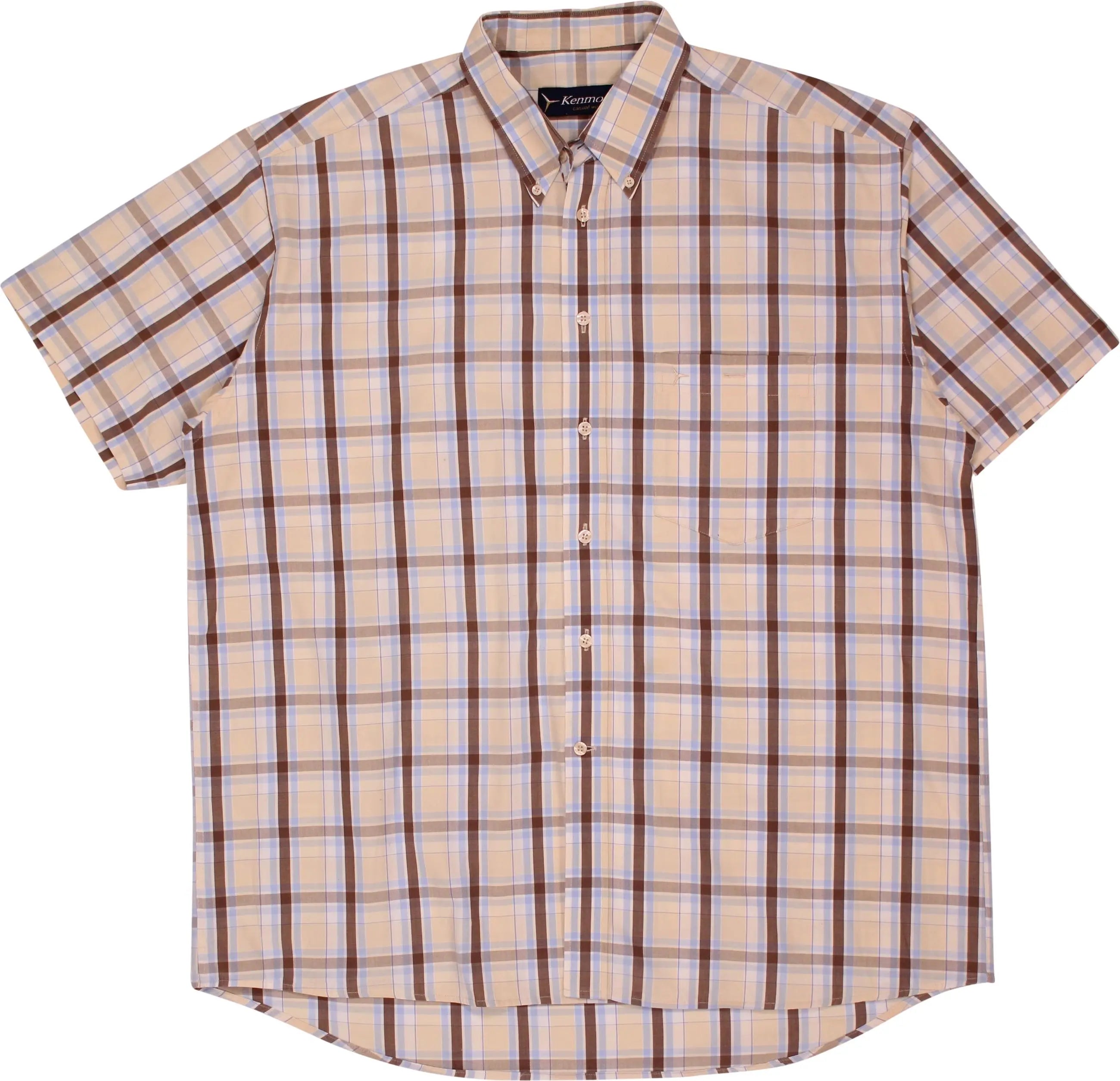 Kenmore - Checked Short Sleeve Shirt- ThriftTale.com - Vintage and second handclothing
