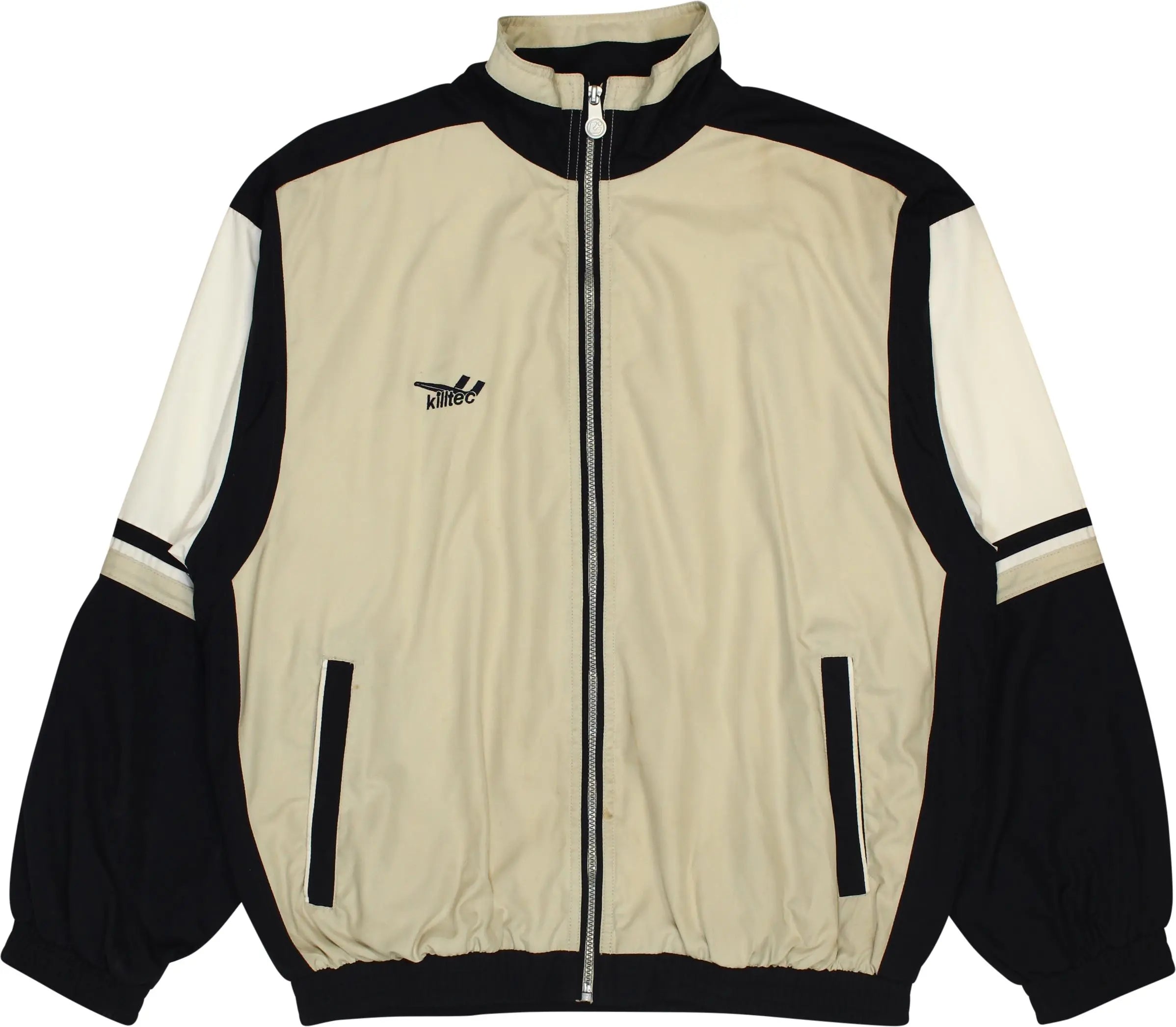 Killtec - 90s Beige Track Jacket by Killtec- ThriftTale.com - Vintage and second handclothing