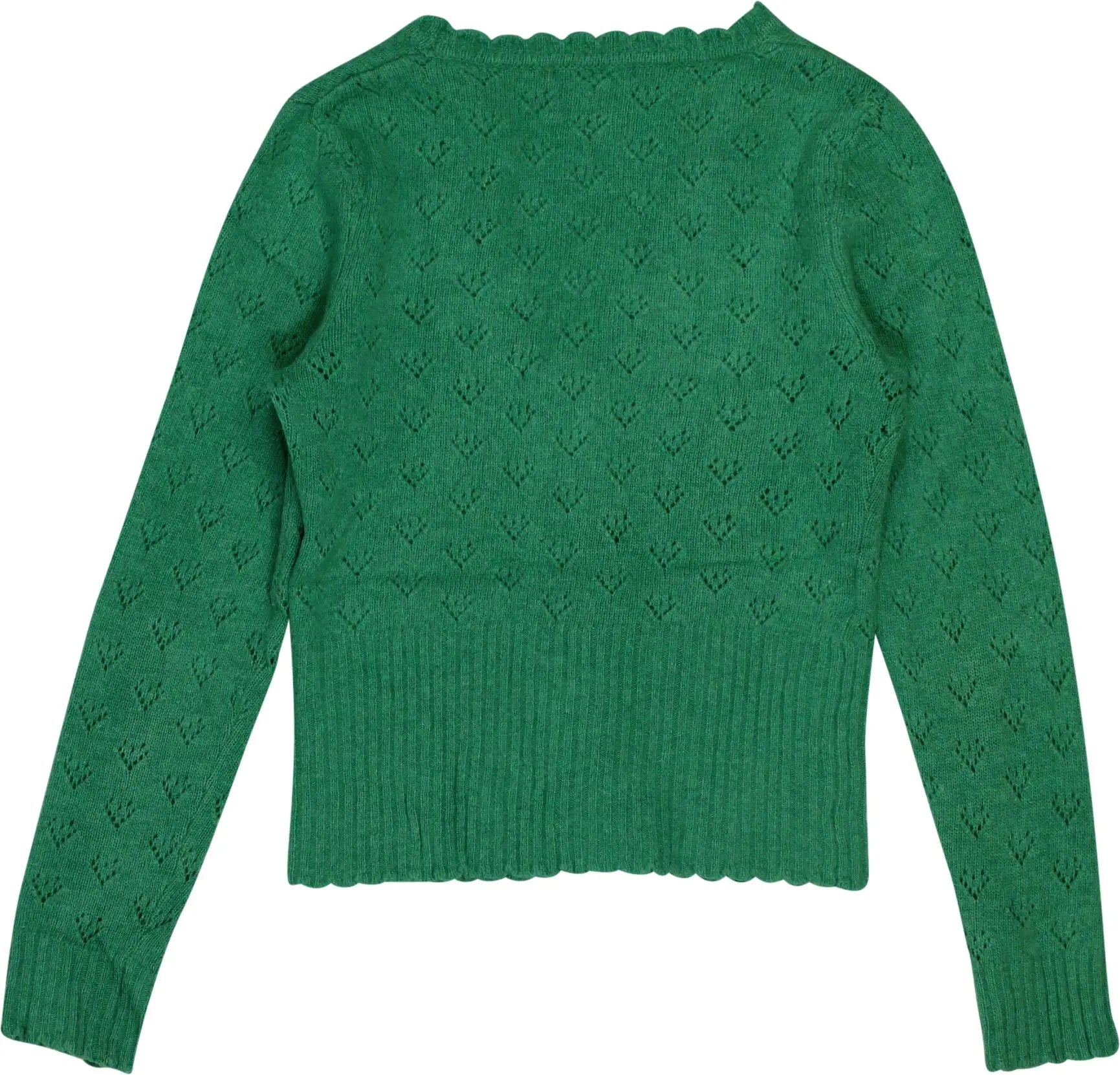King Louie - Green Wool Blend Cardigan- ThriftTale.com - Vintage and second handclothing