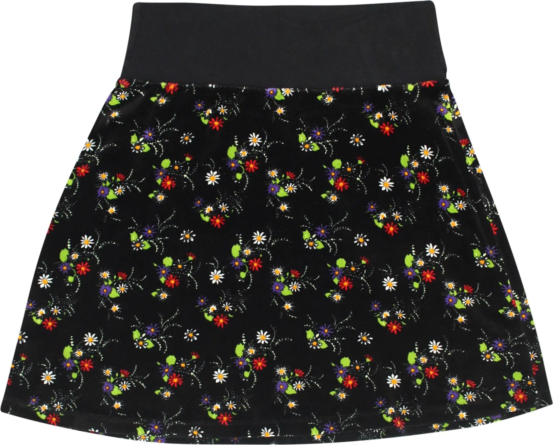King Louie - Velours Floral Skirt- ThriftTale.com - Vintage and second handclothing
