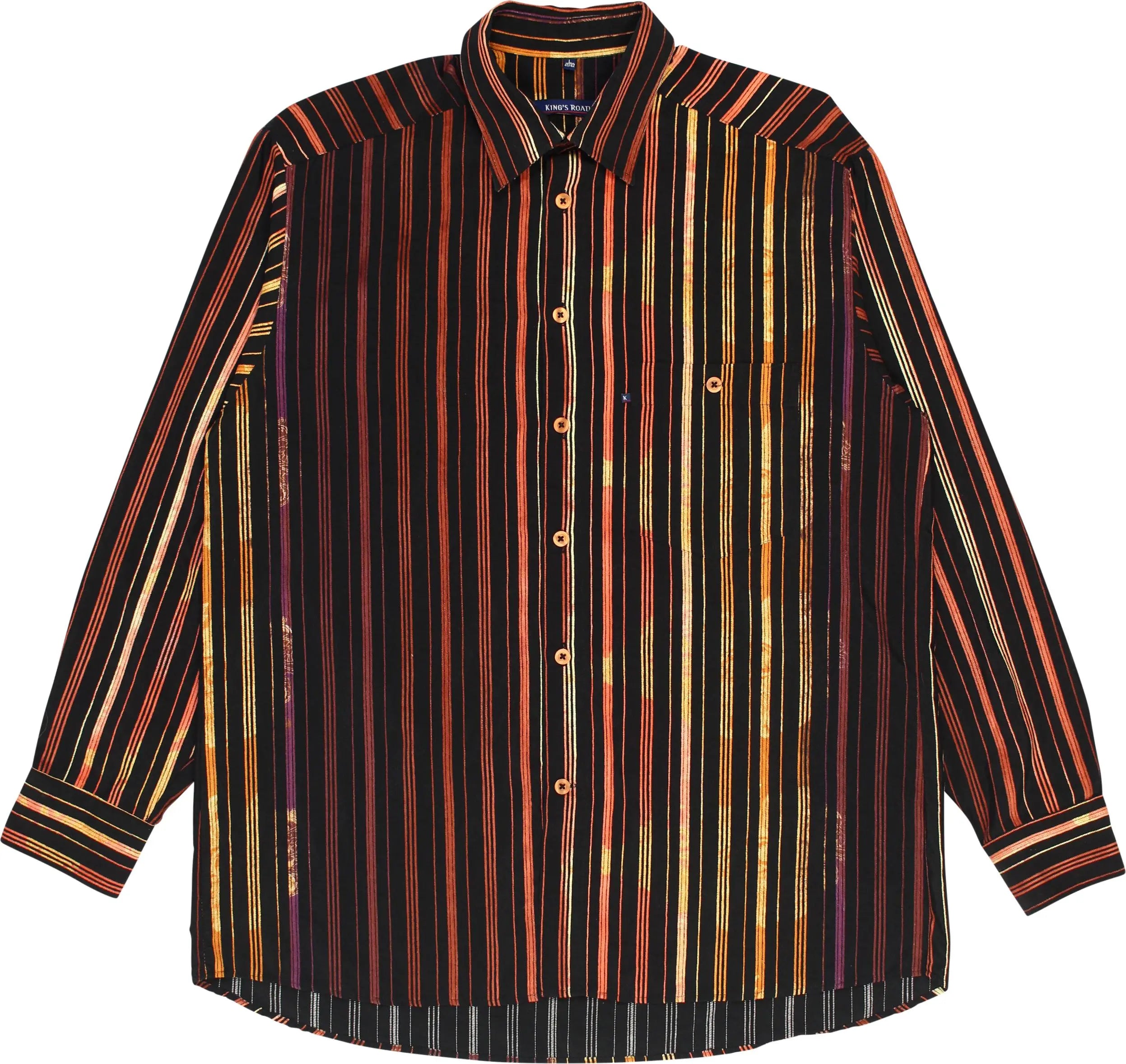 King's Road - 00s Striped Shirt- ThriftTale.com - Vintage and second handclothing