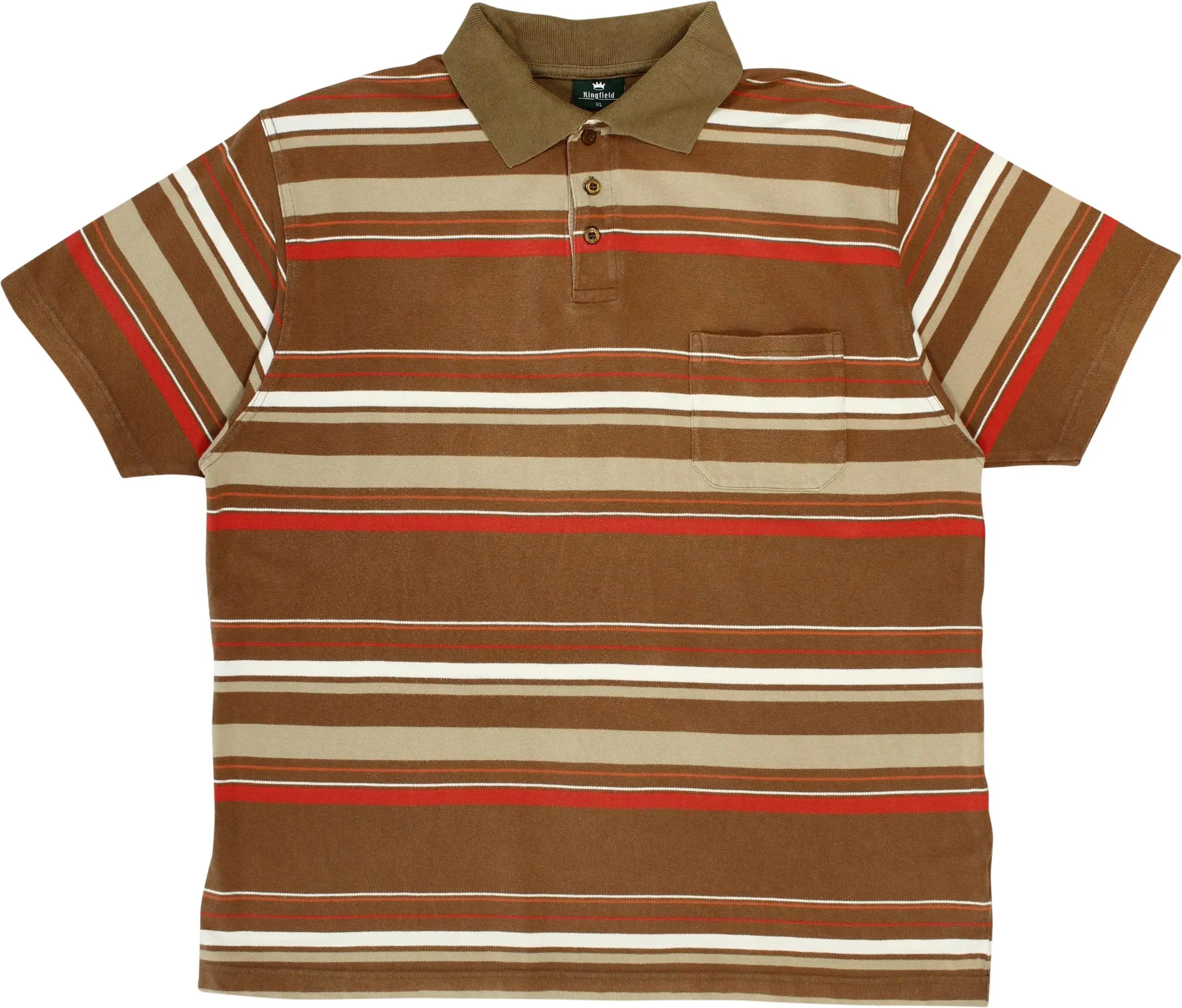Kingfield - Striped Polo Shirt- ThriftTale.com - Vintage and second handclothing
