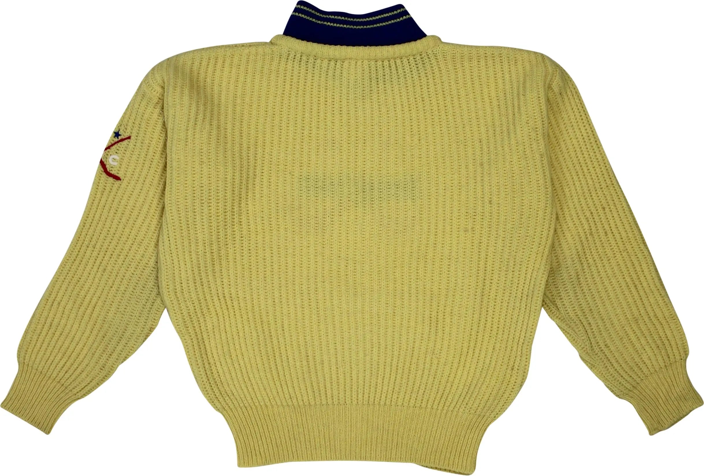 Kinghino - Yellow Knitted Sweater- ThriftTale.com - Vintage and second handclothing