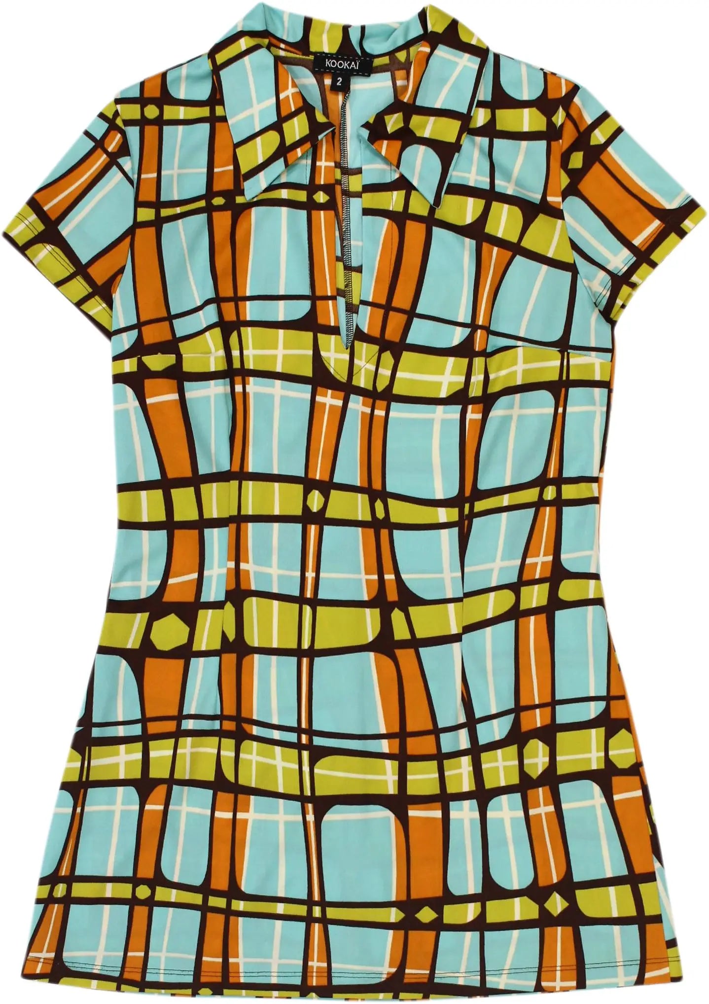 Kookai - Colourful Retro Dress- ThriftTale.com - Vintage and second handclothing