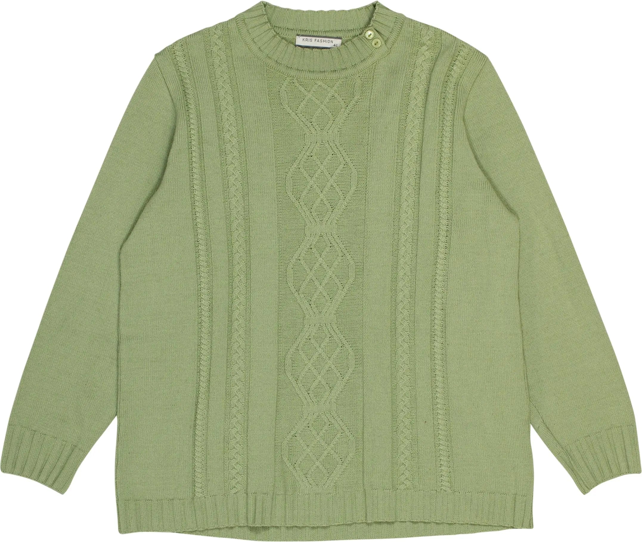 Kris Fashion - Wool Blend Cable Knit Jumper- ThriftTale.com - Vintage and second handclothing